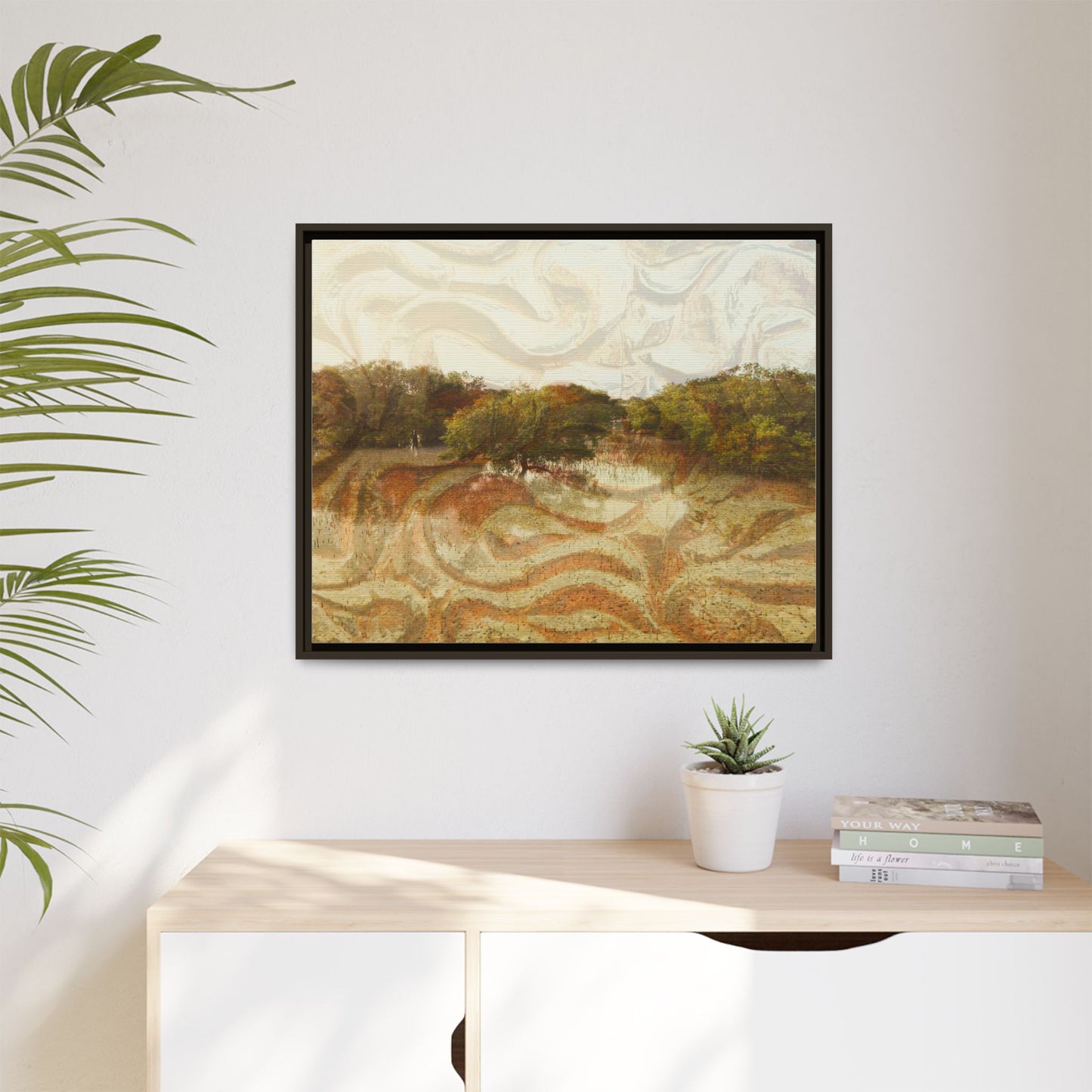 Serene Mangroves Framed Canvas Art