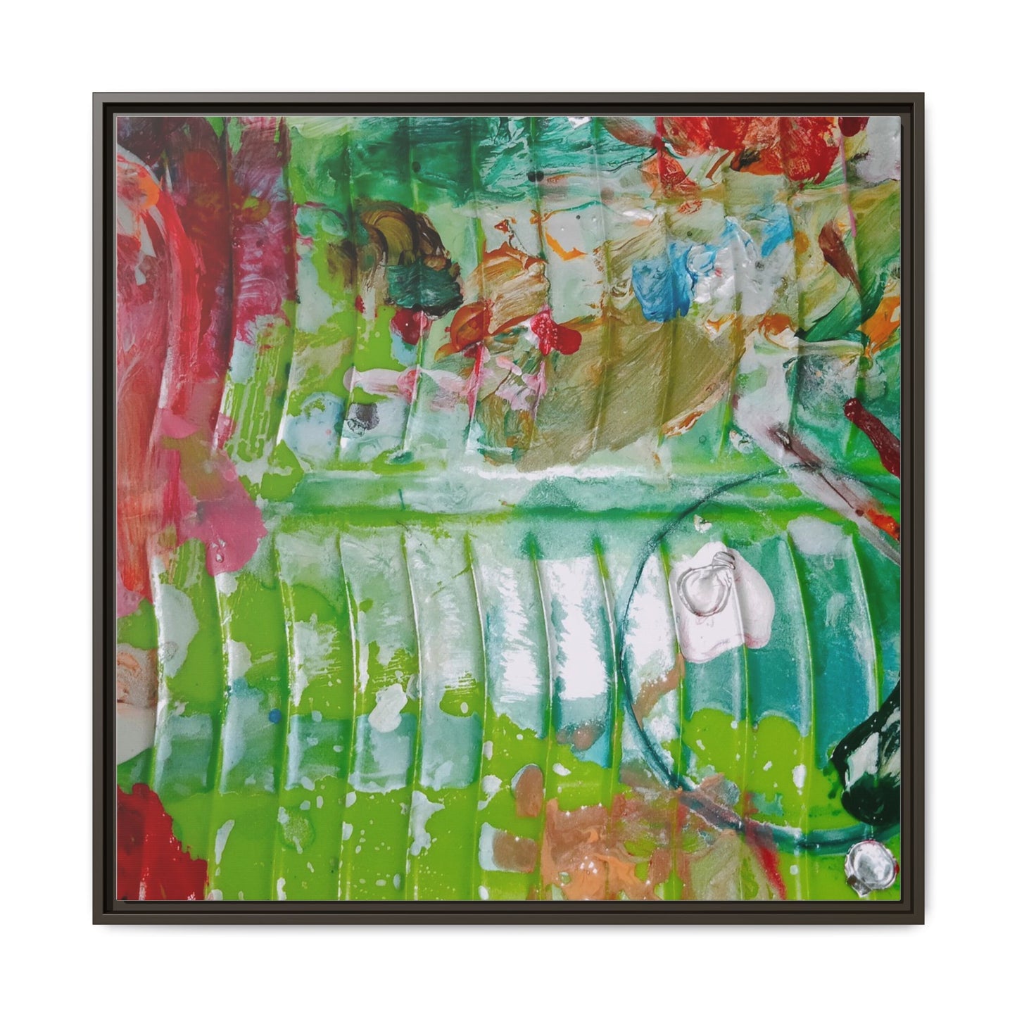 'A Mix of Life' Framed Canvas Art
