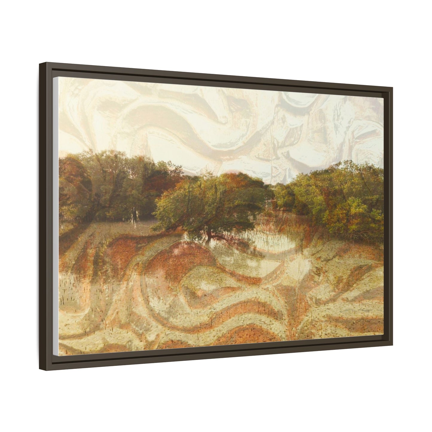 Serene Mangroves Framed Canvas Art