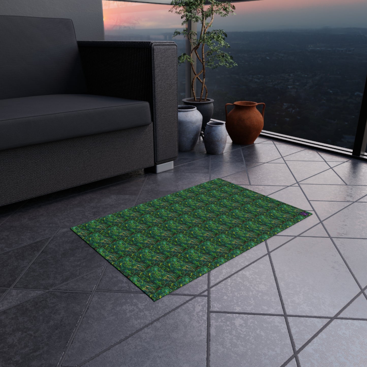 'The Woods and The Trees' by Catherine Sweet Outdoor Rug