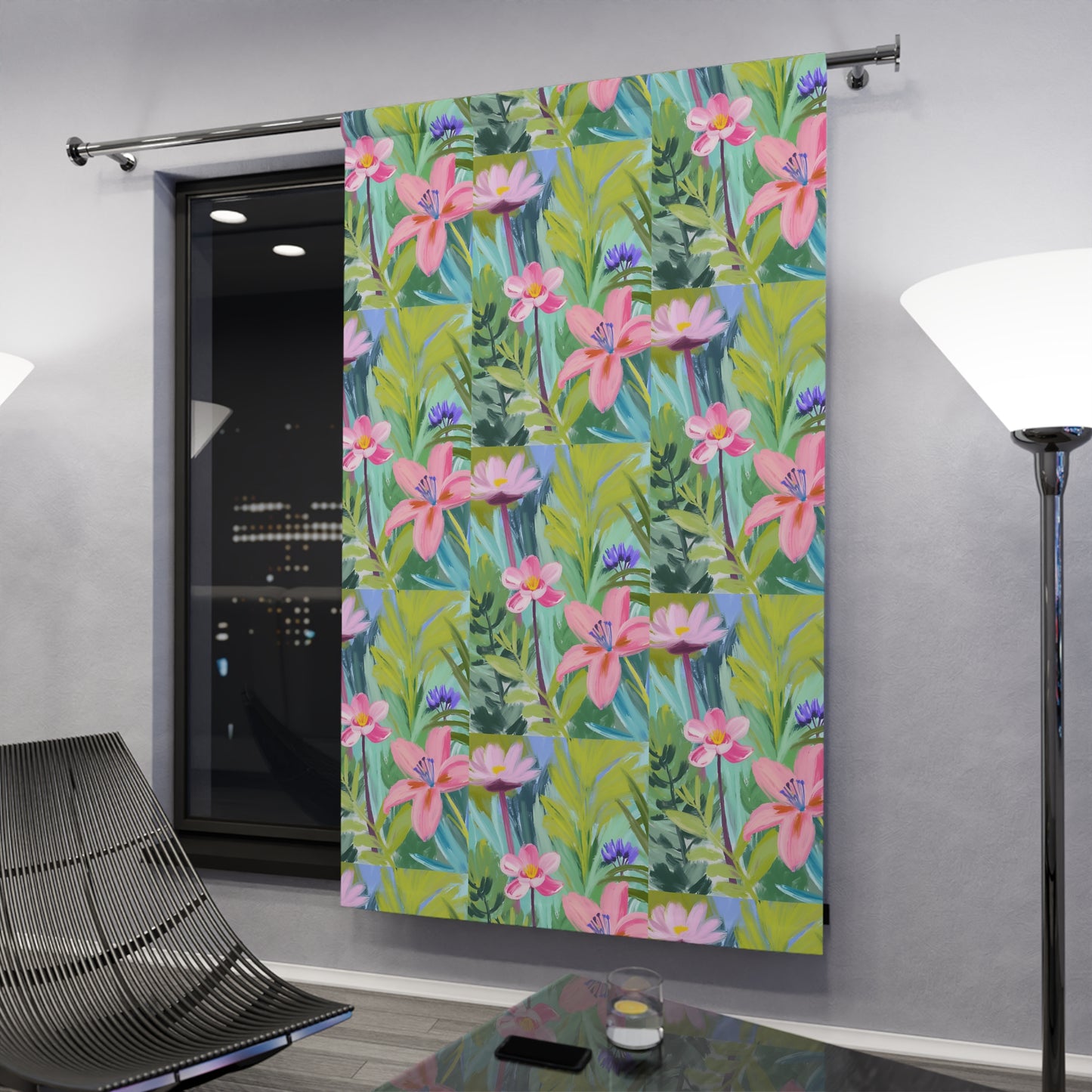Flowers Window Curtain (1 Piece)