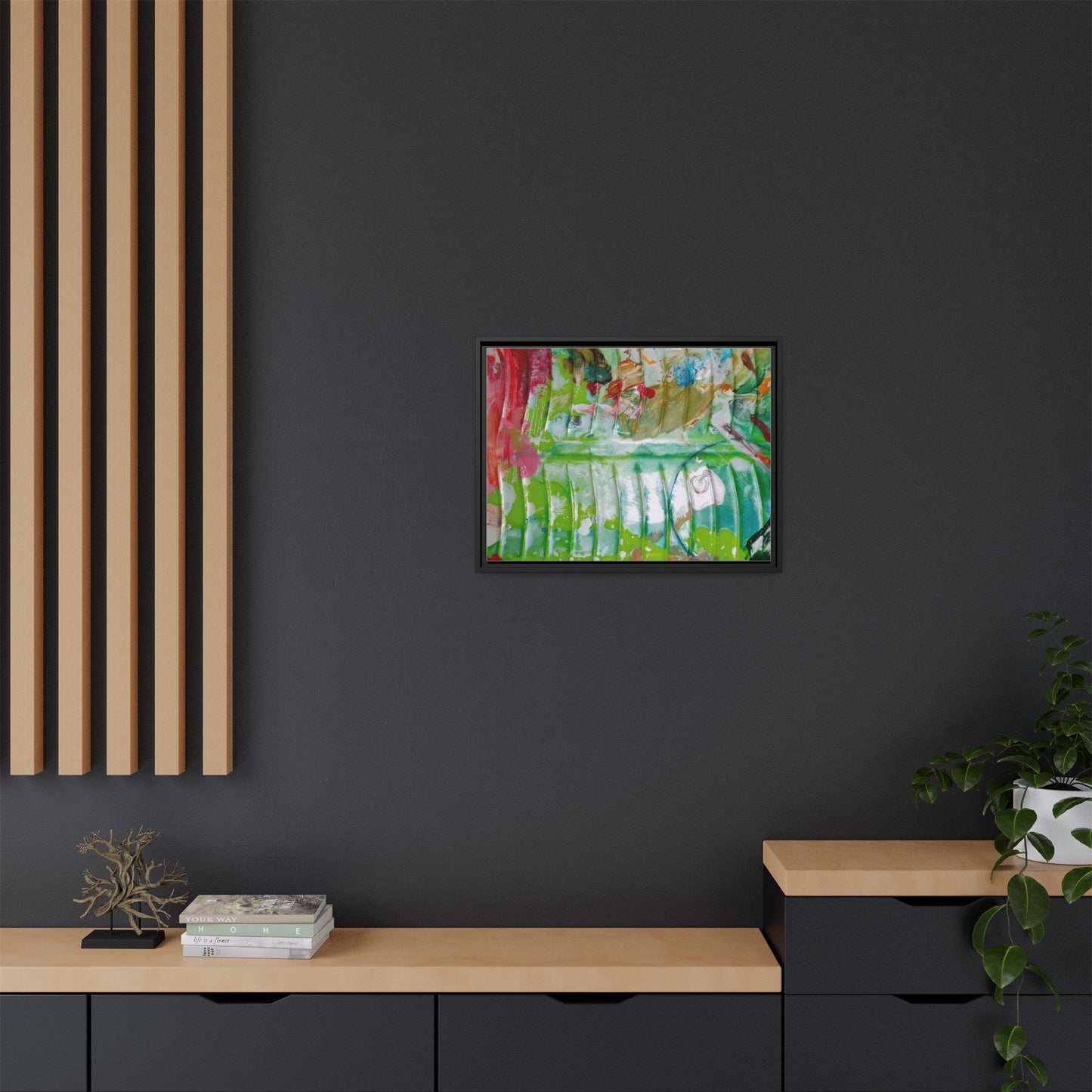 'A Mix of Life' Framed Canvas Art