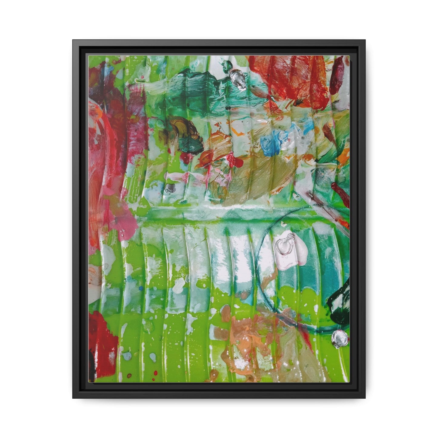 'A Mix of Life' Framed Canvas Art