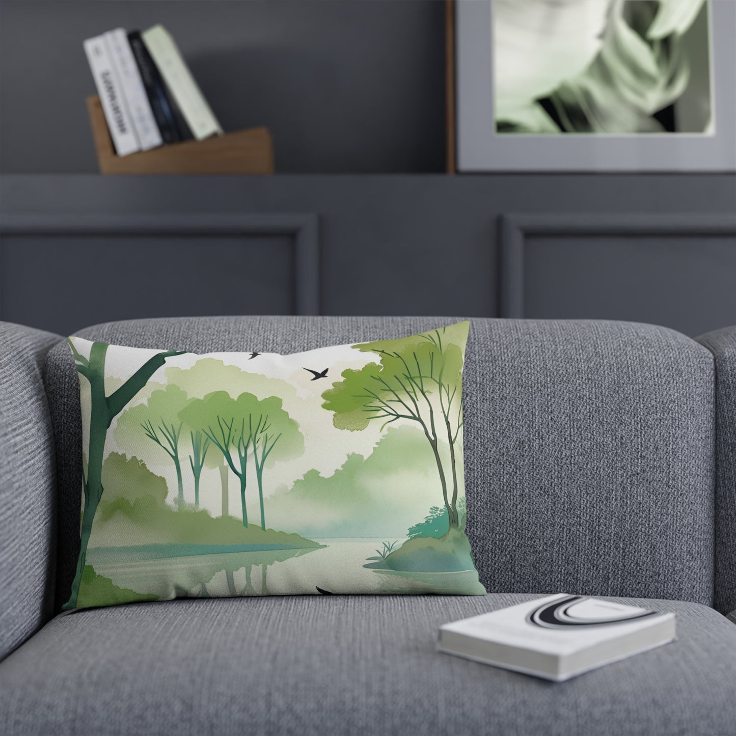 Tree Lake Eco-Friendly Pillow
