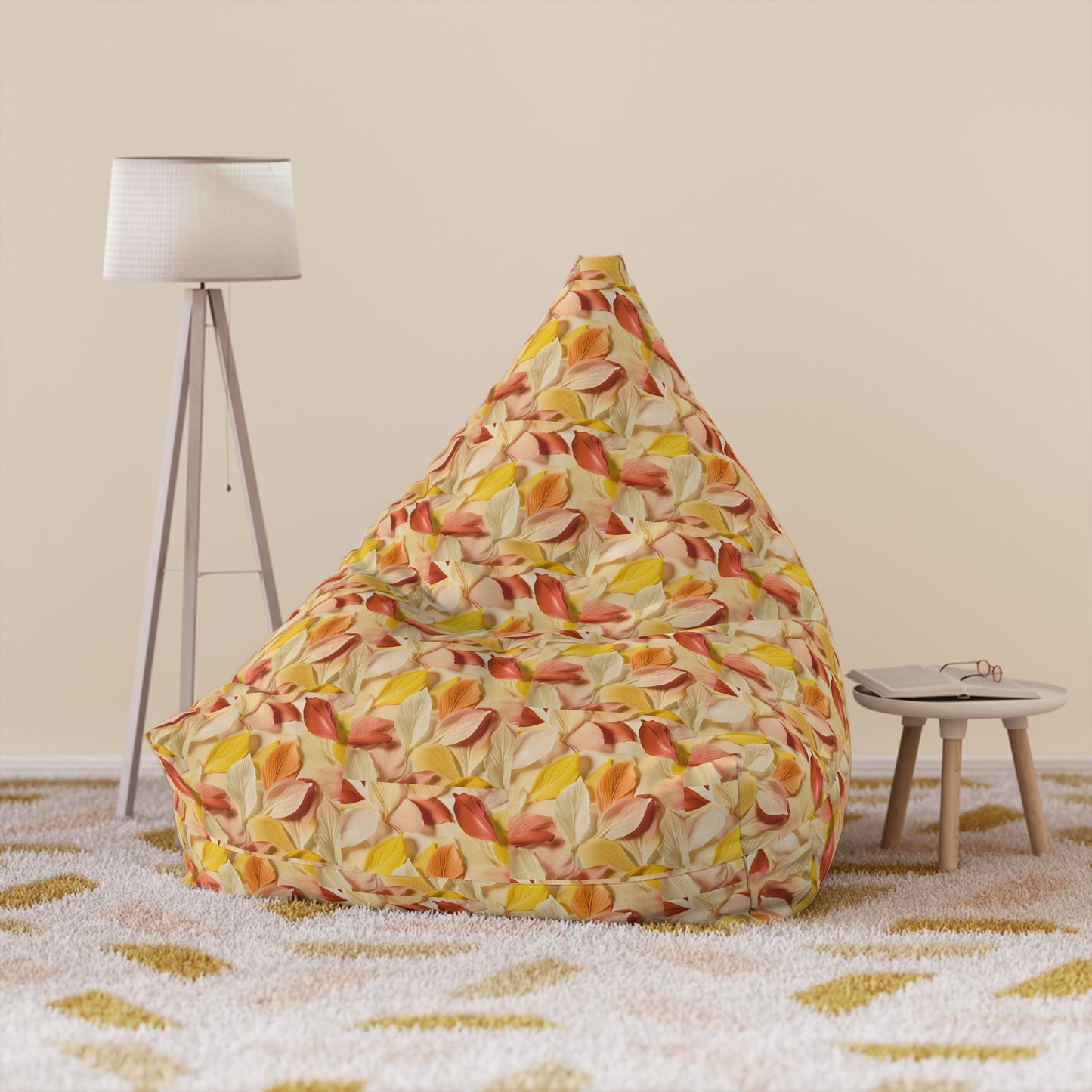 Textured Petals Bean Bag Chair Cover