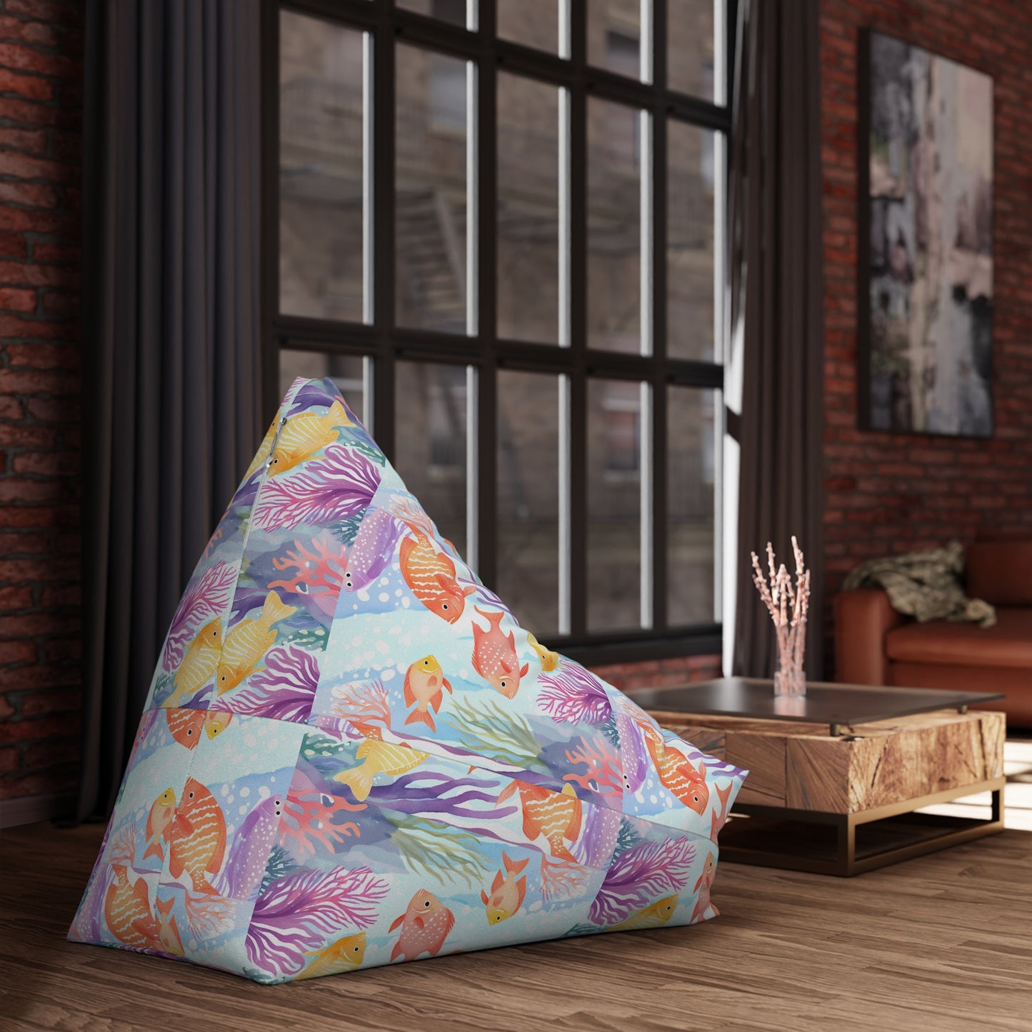 Coral Reef Bean Bag Chair Cover