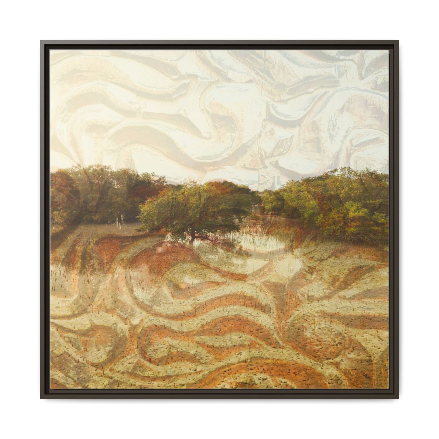 Serene Mangroves Framed Canvas Art