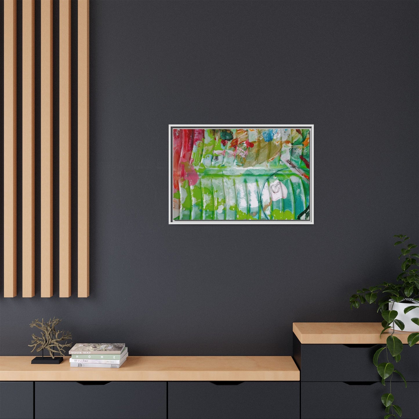 'A Mix of Life' Framed Canvas Art