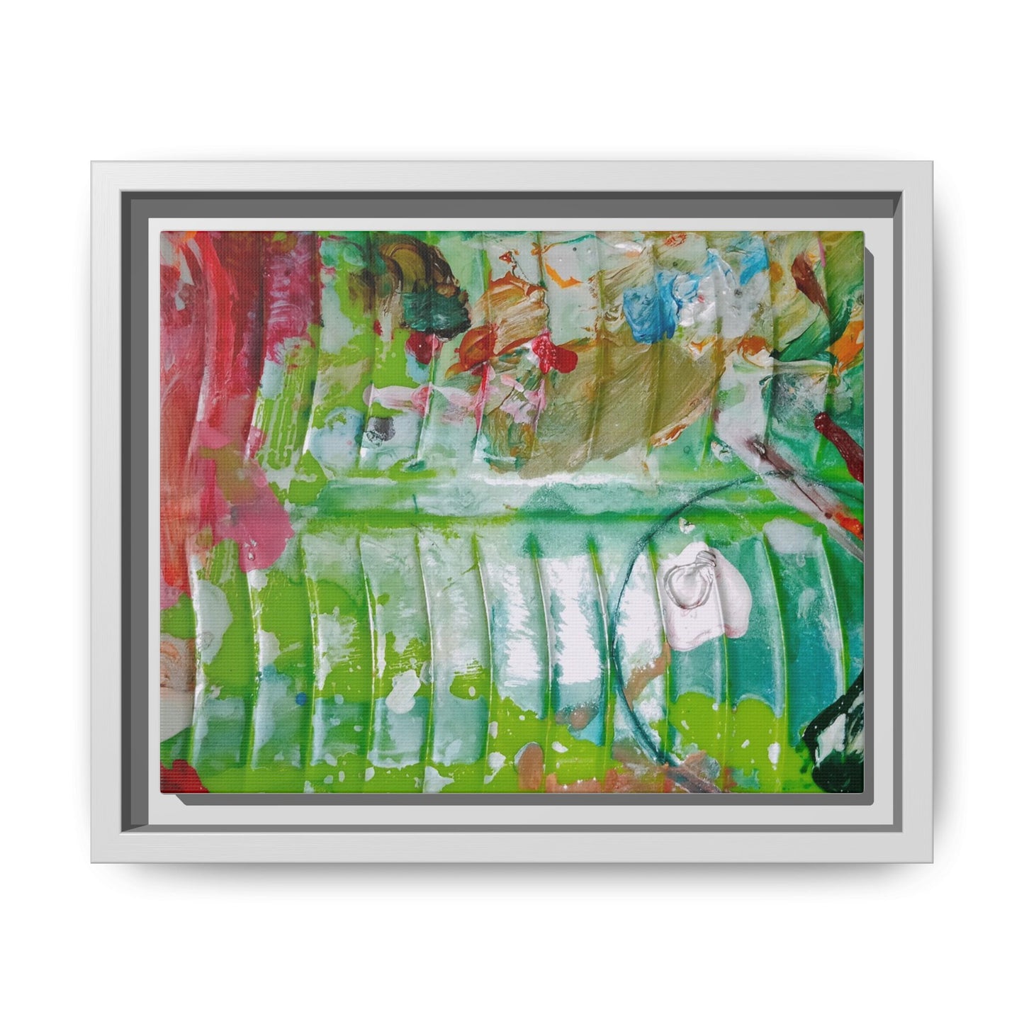 'A Mix of Life' Framed Canvas Art