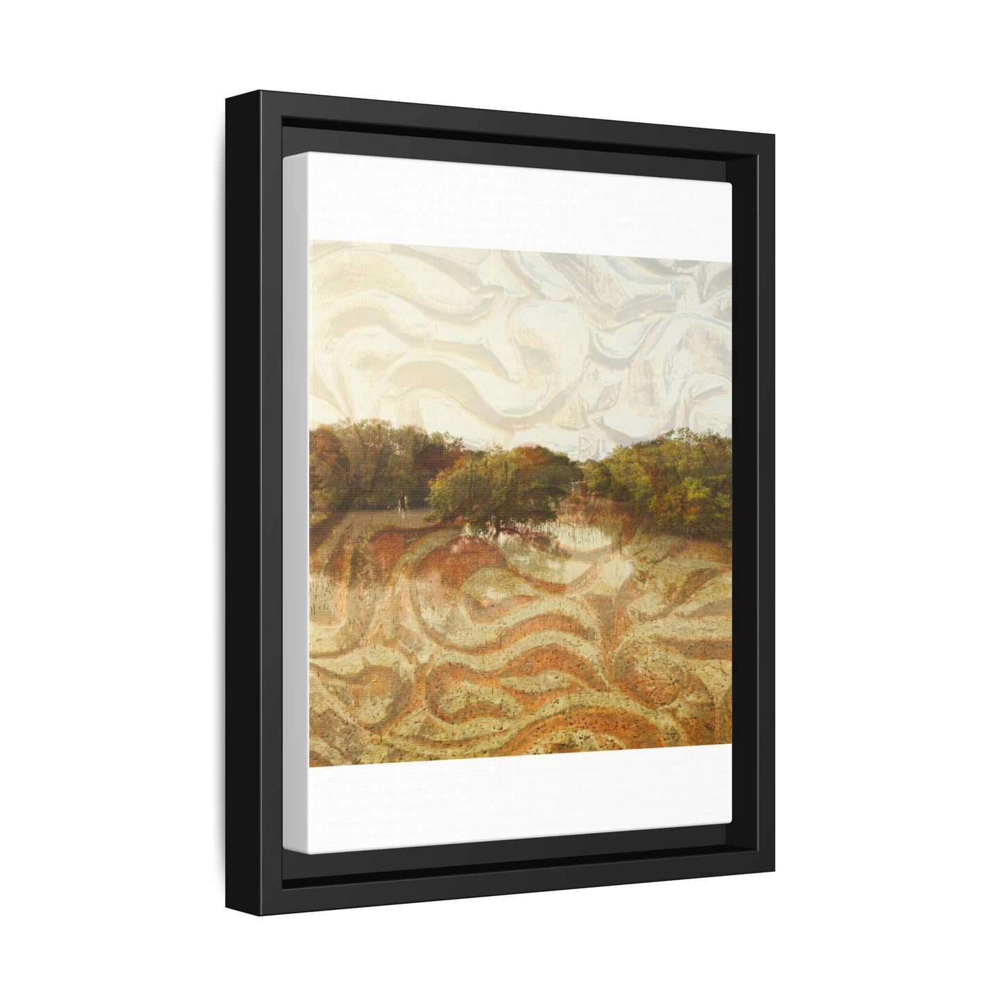 Serene Mangroves Framed Canvas Art