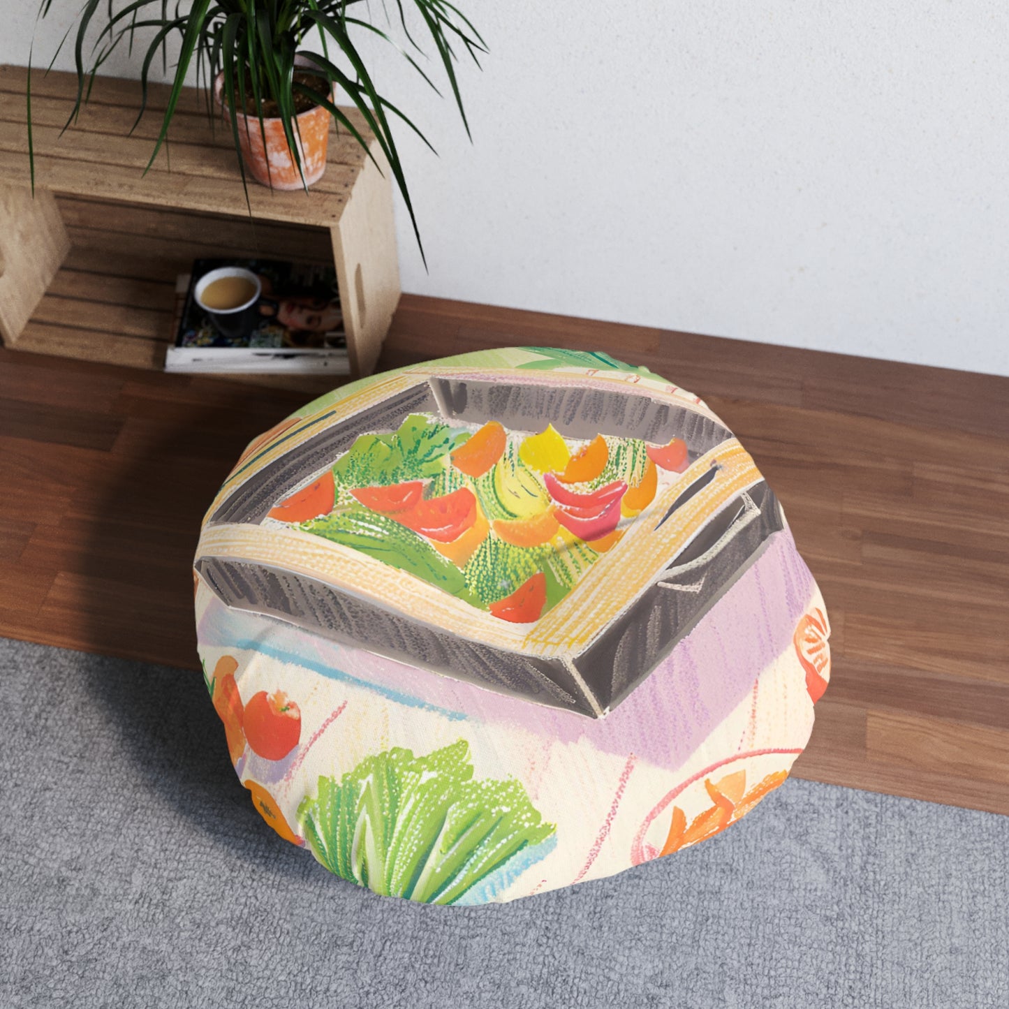 Food Tufted Floor Pillow