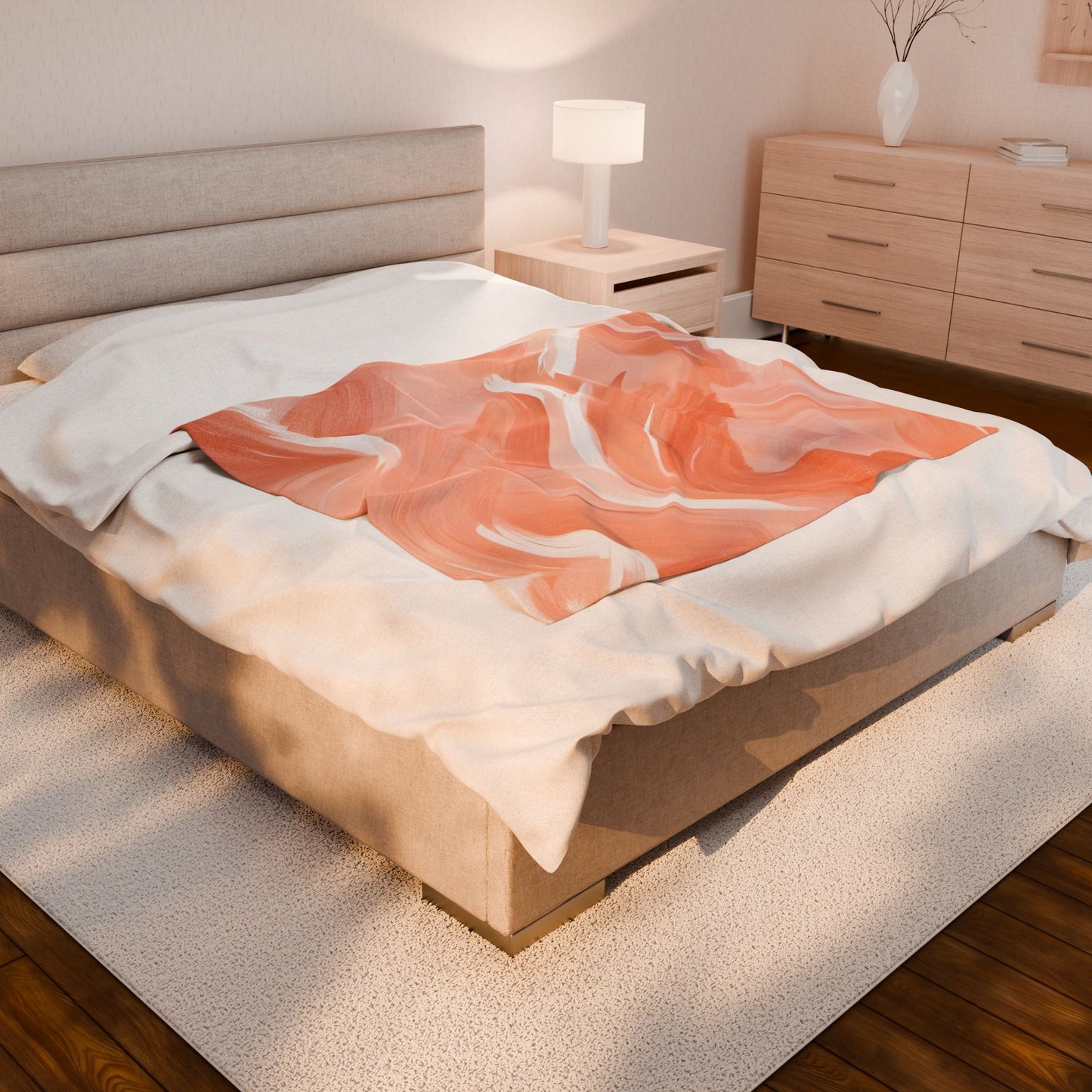 Dusk Brushstrokes Velveteen Plush Blanket