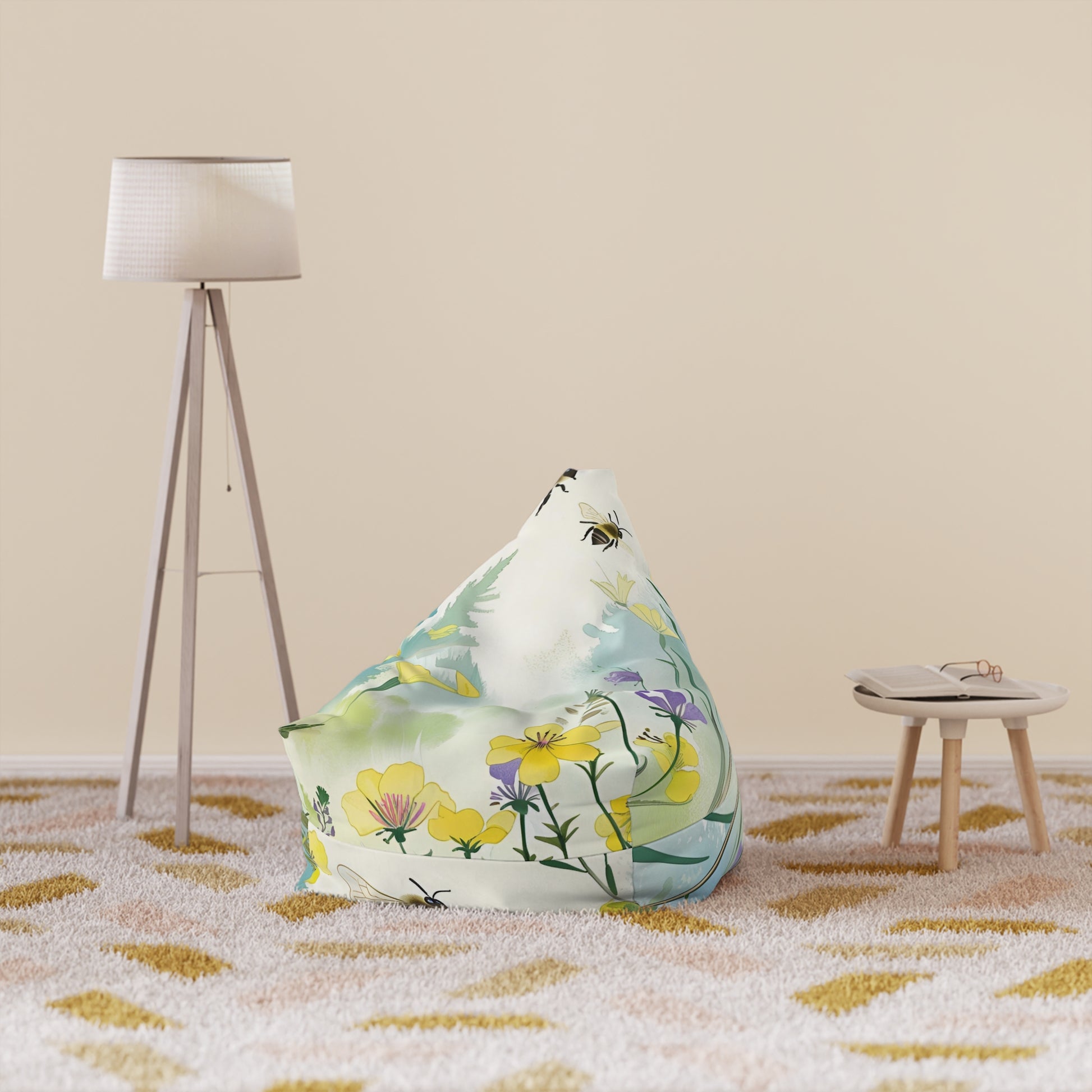 Bee Garden Bean Bag Chair Cover
