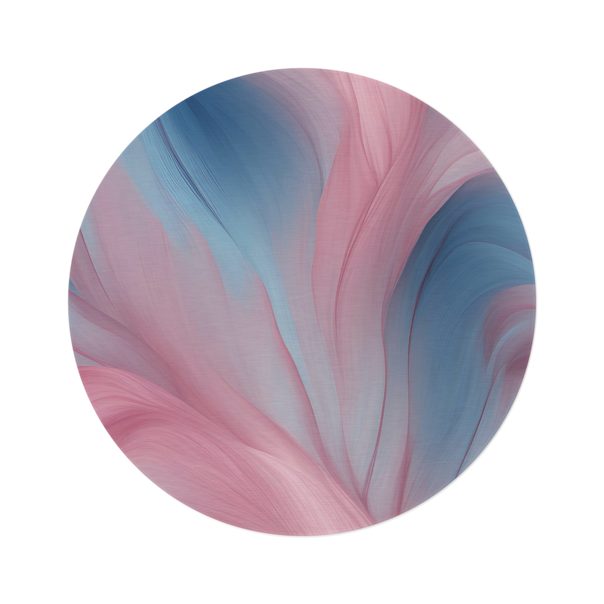 Rose Blue Round Rug