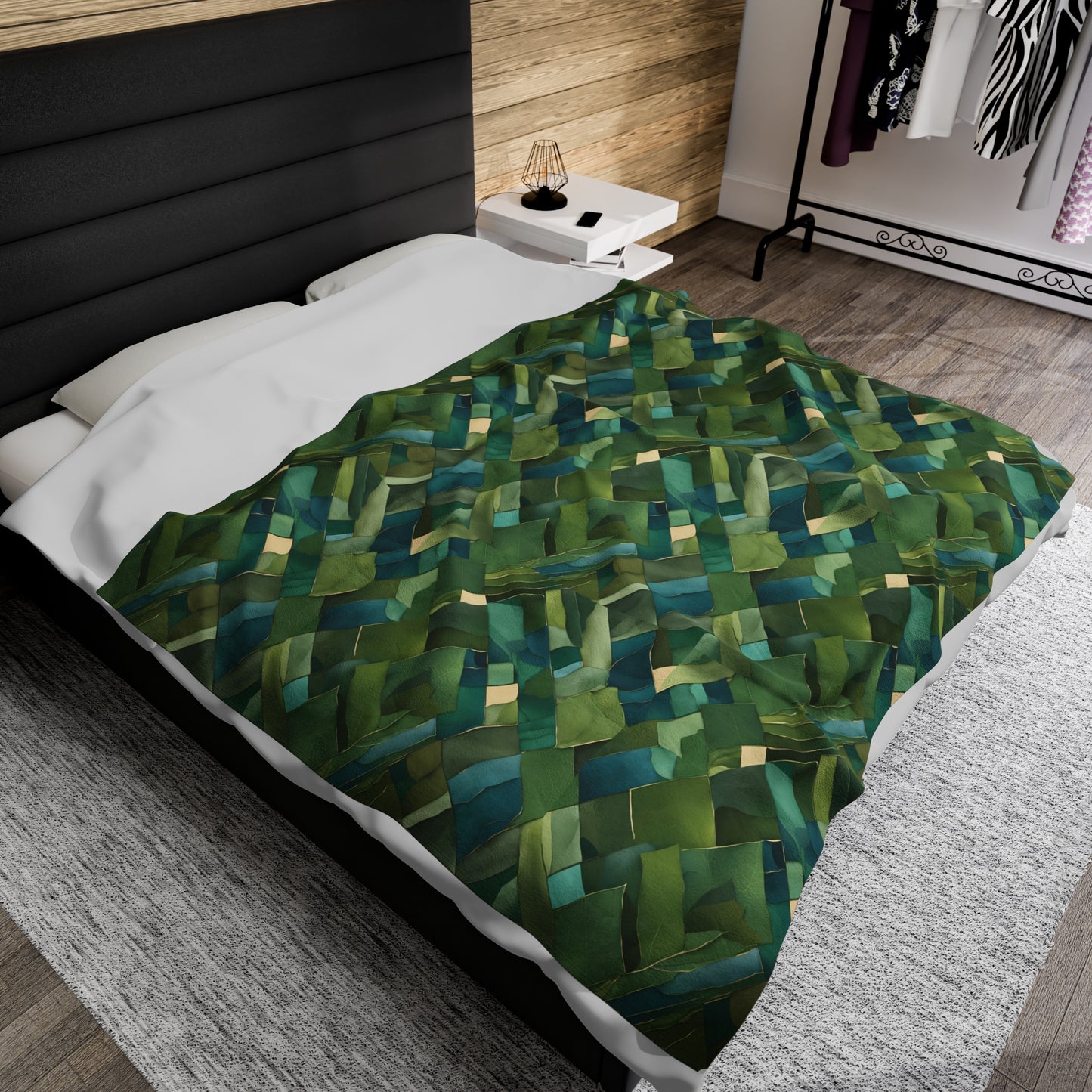 Jade Solace Velveteen Plush Blanket