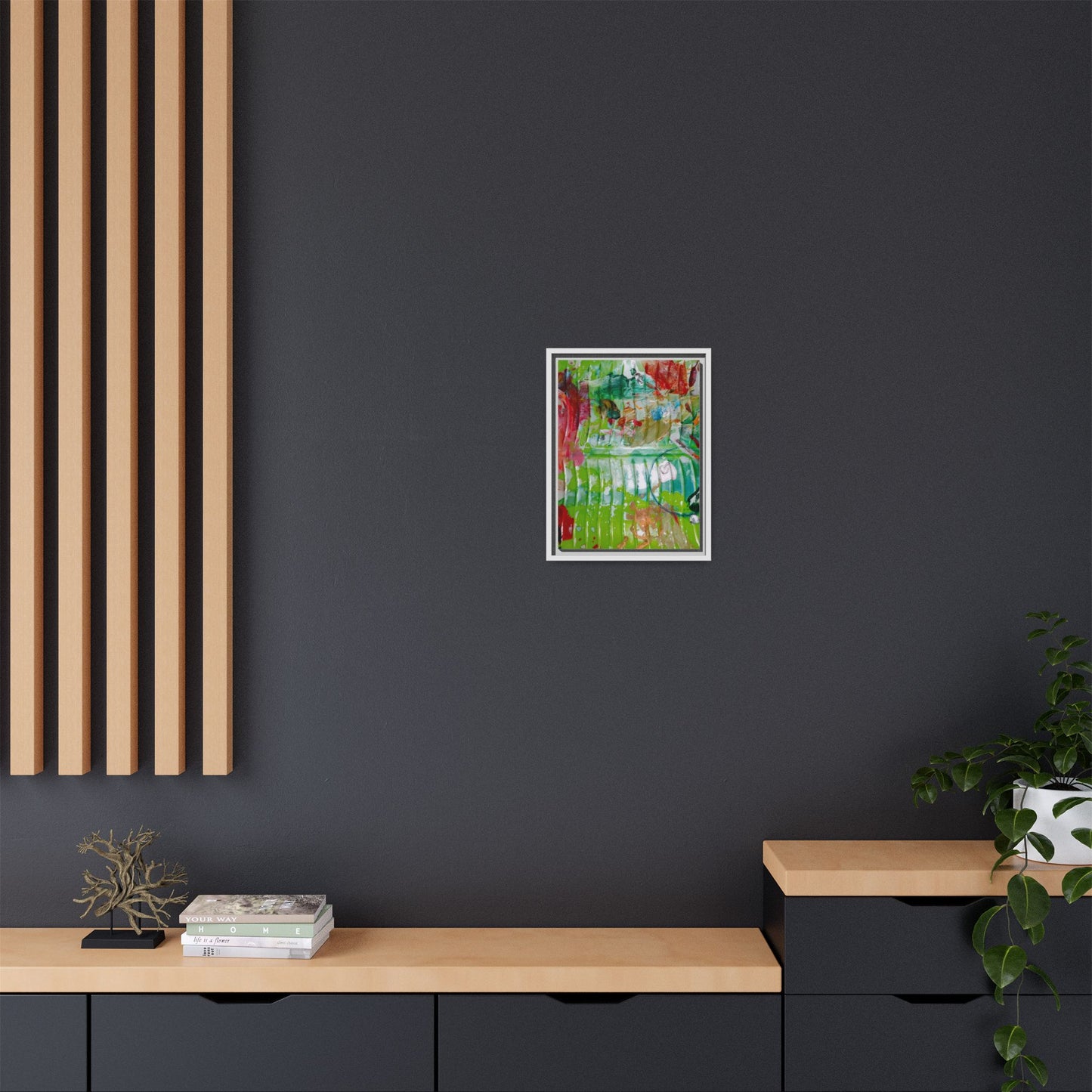 'A Mix of Life' Framed Canvas Art