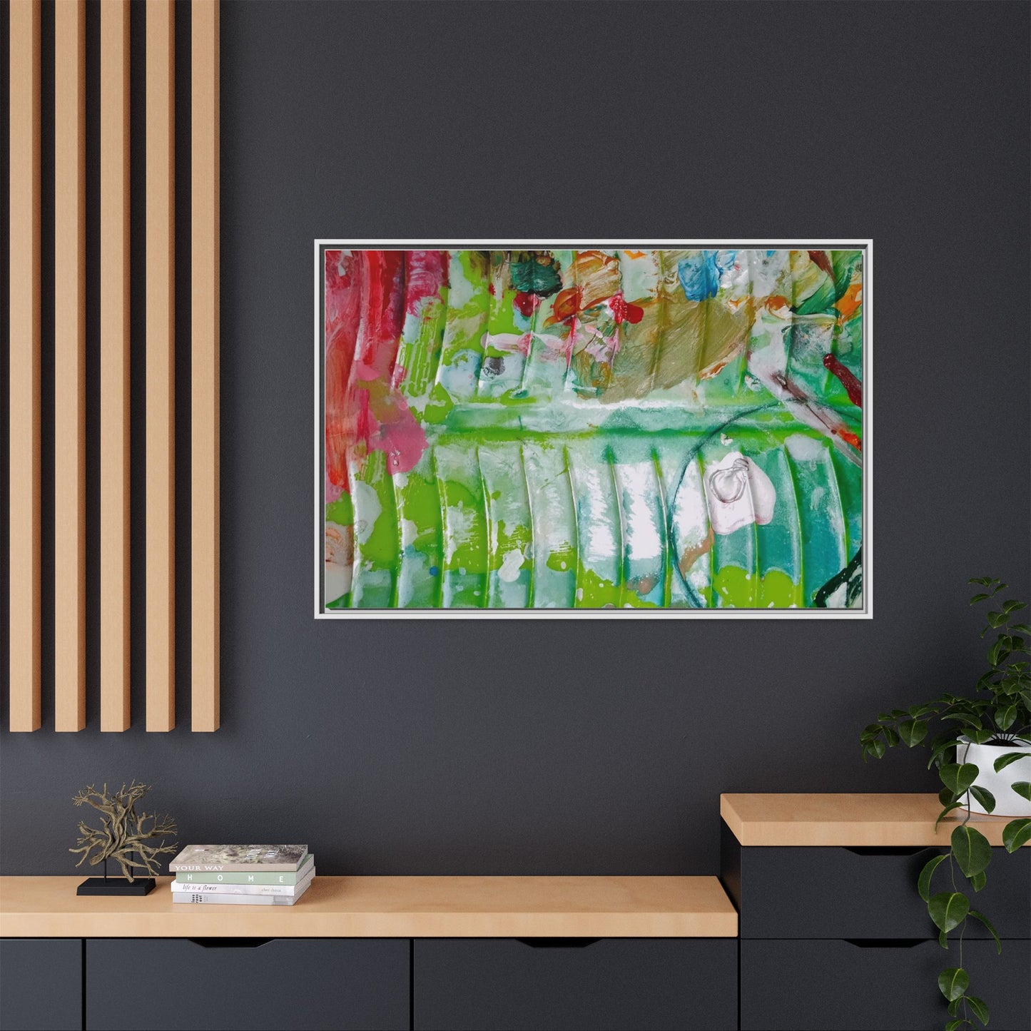 'A Mix of Life' Framed Canvas Art