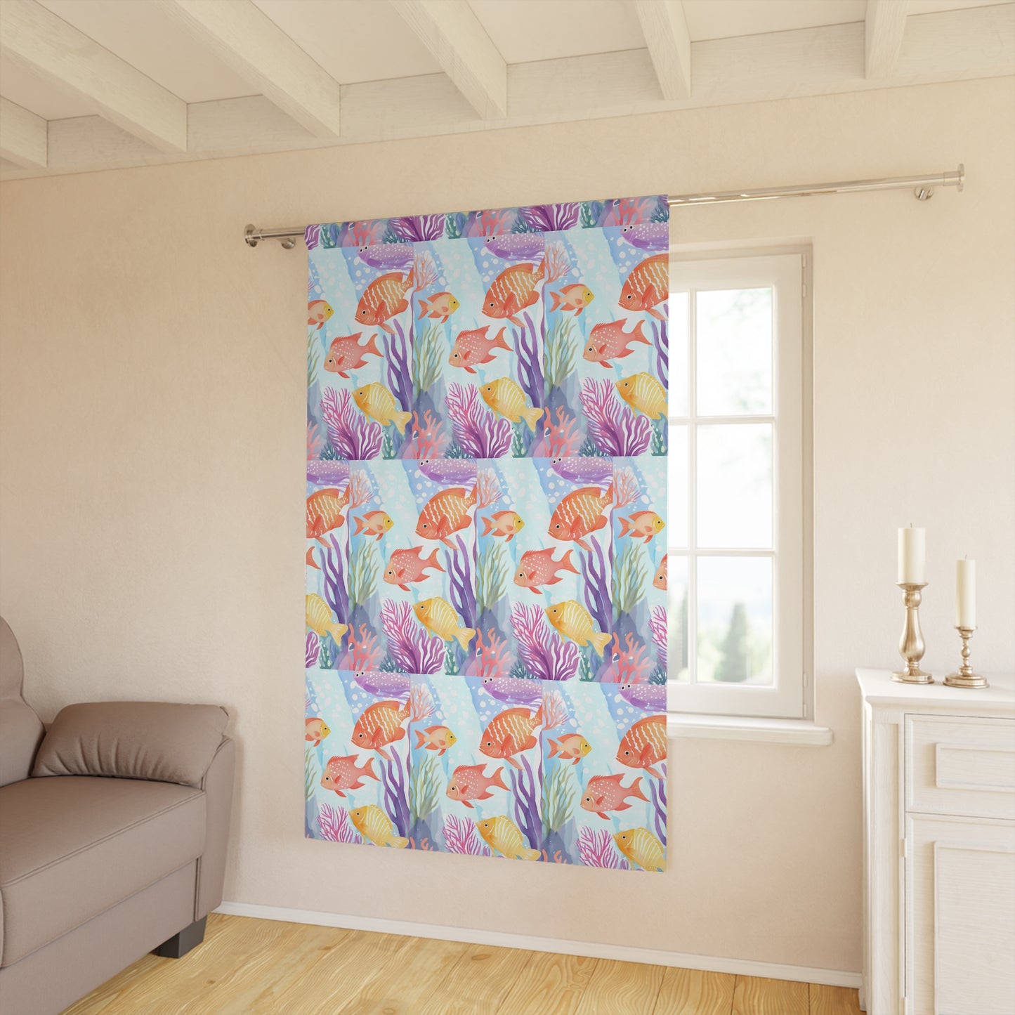 Coral Reef Window Curtain (1 Piece)