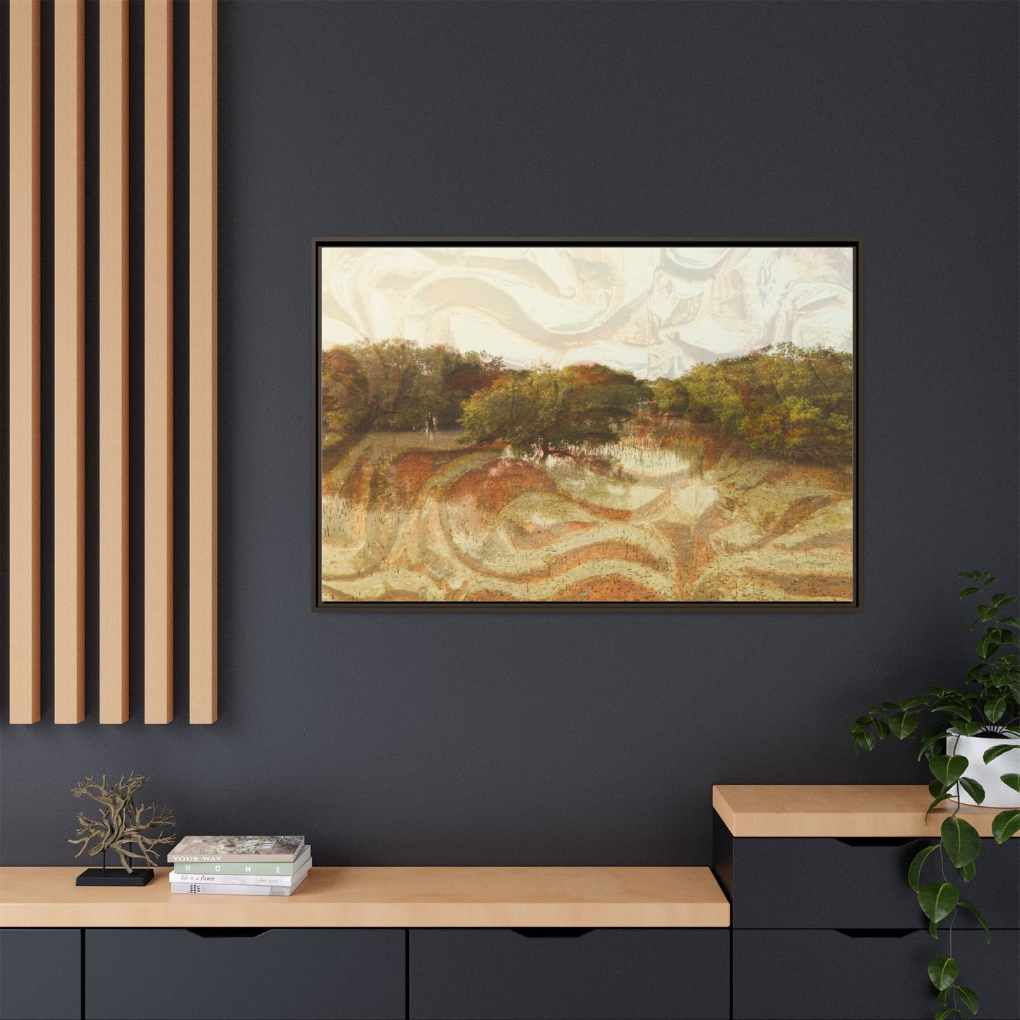 Serene Mangroves Framed Canvas Art