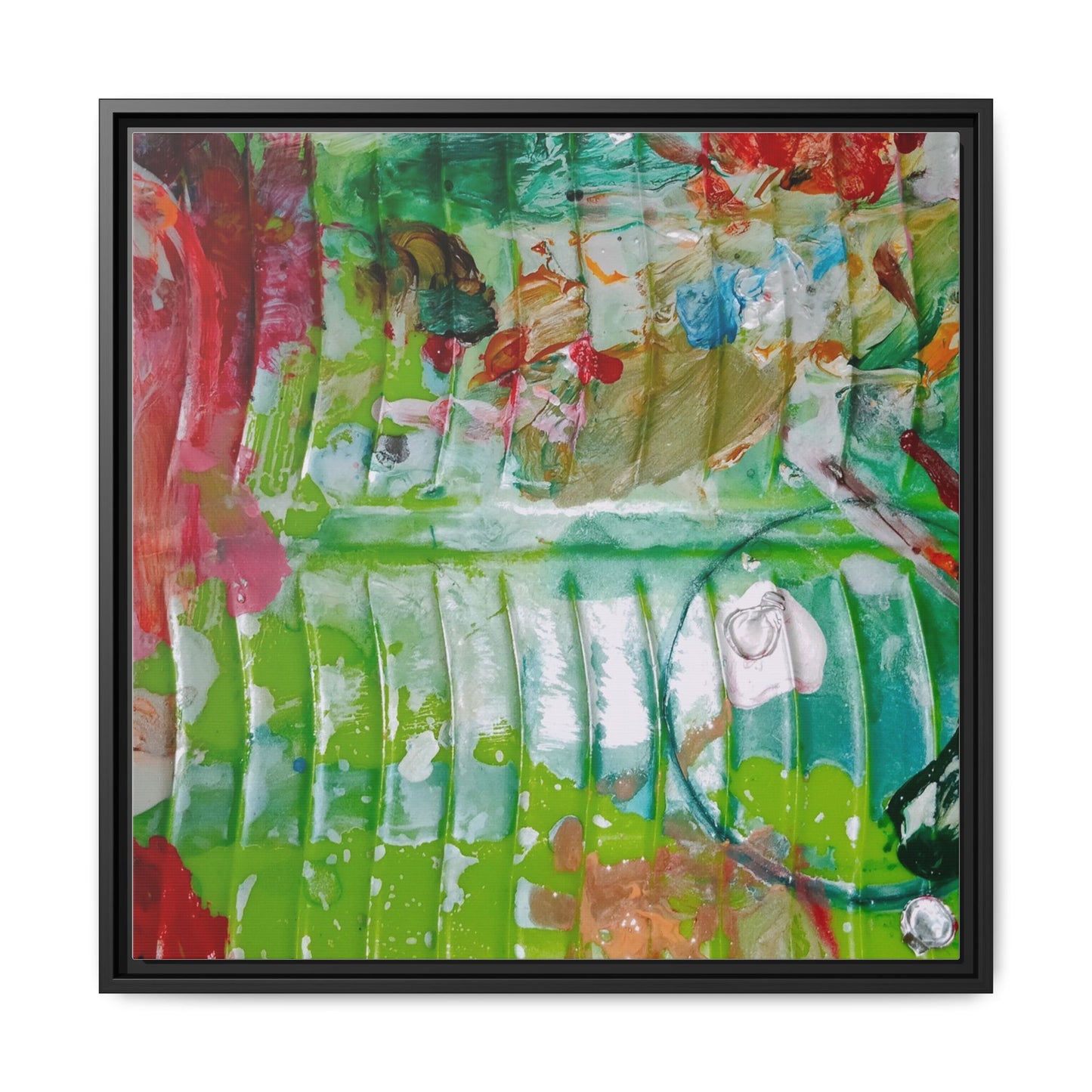 'A Mix of Life' Framed Canvas Art