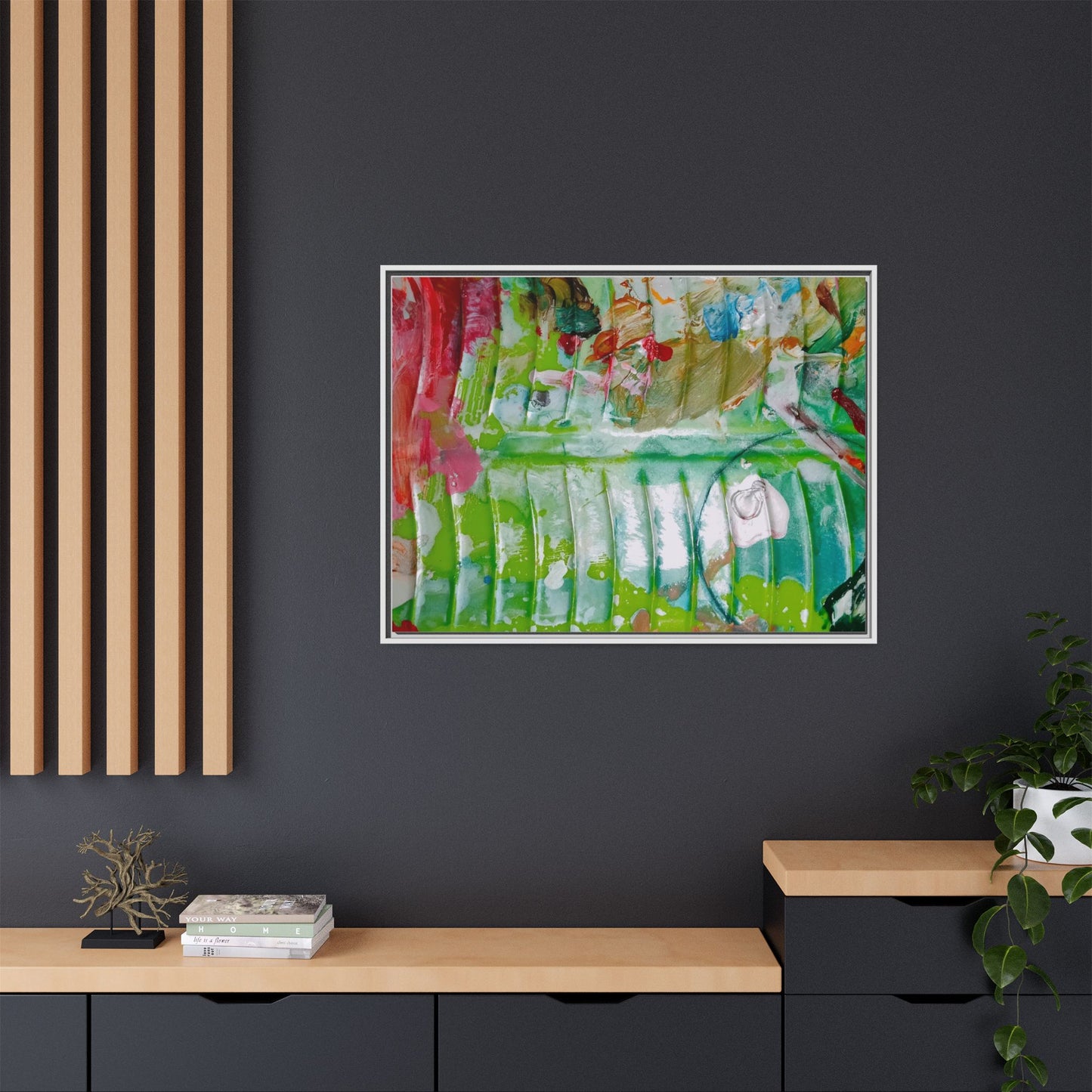 'A Mix of Life' Framed Canvas Art