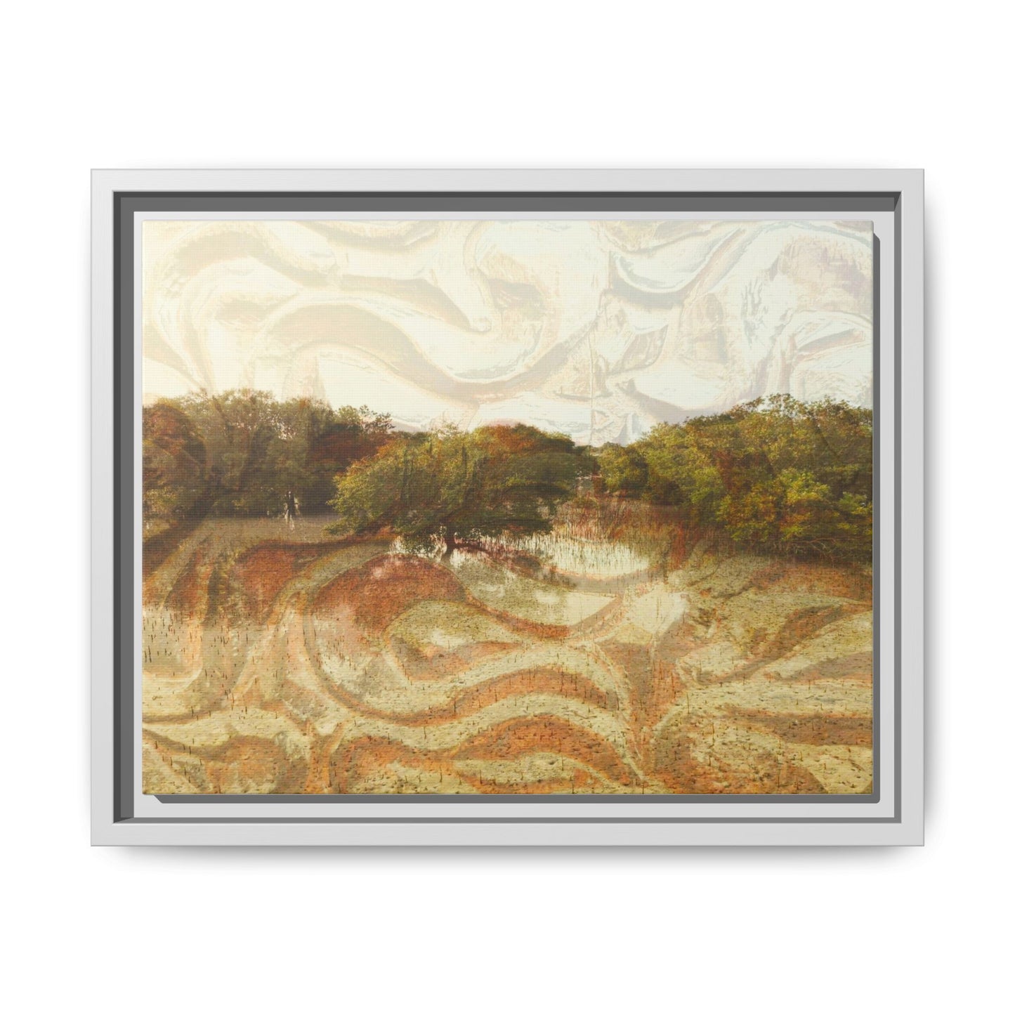 Serene Mangroves Framed Canvas Art