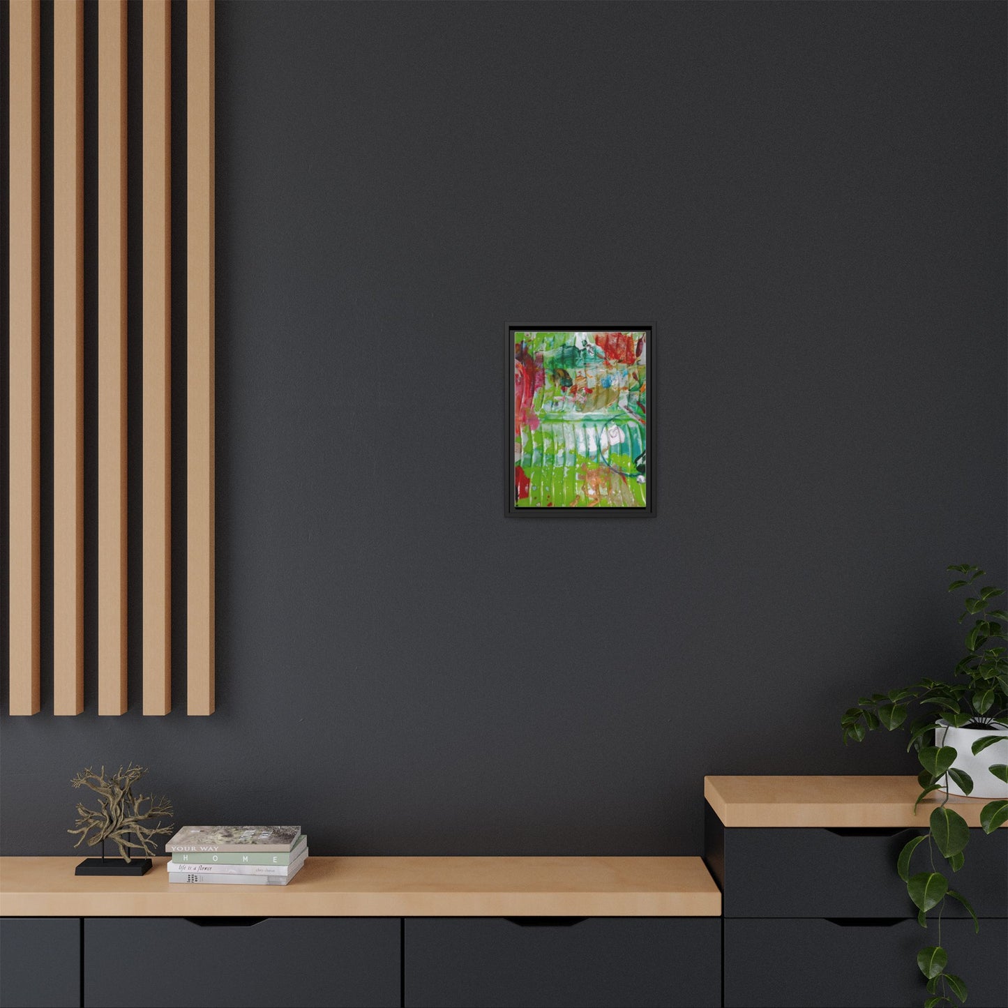 'A Mix of Life' Framed Canvas Art