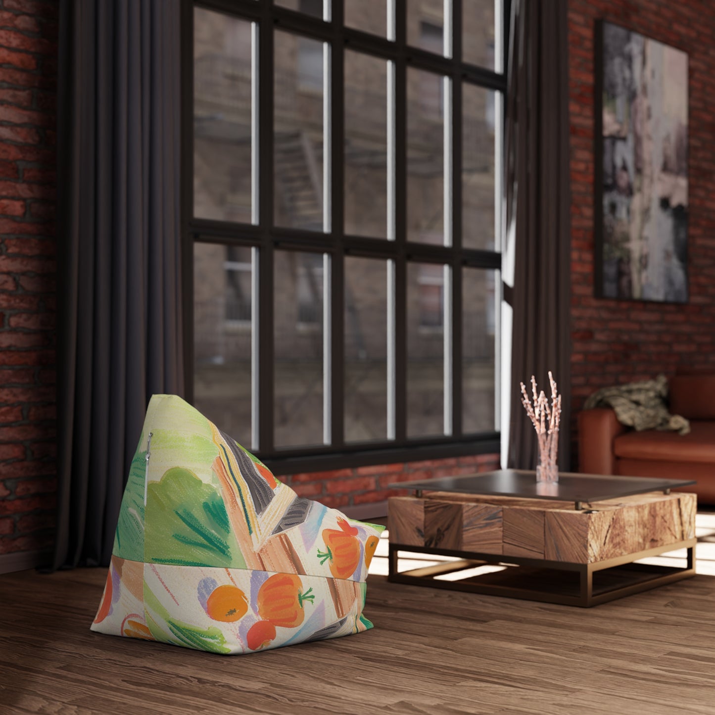 Food Bean Bag Chair Cover