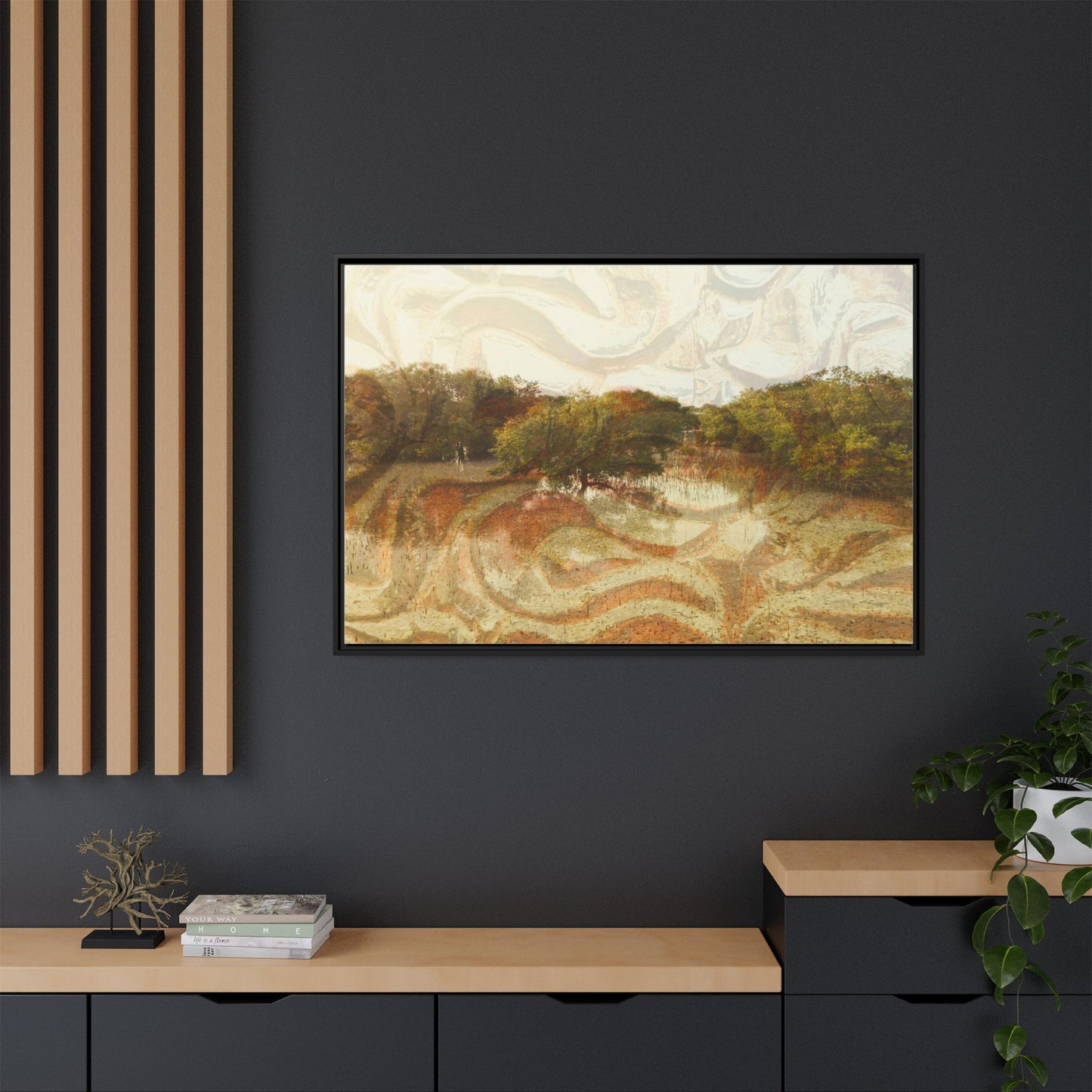 Serene Mangroves Framed Canvas Art