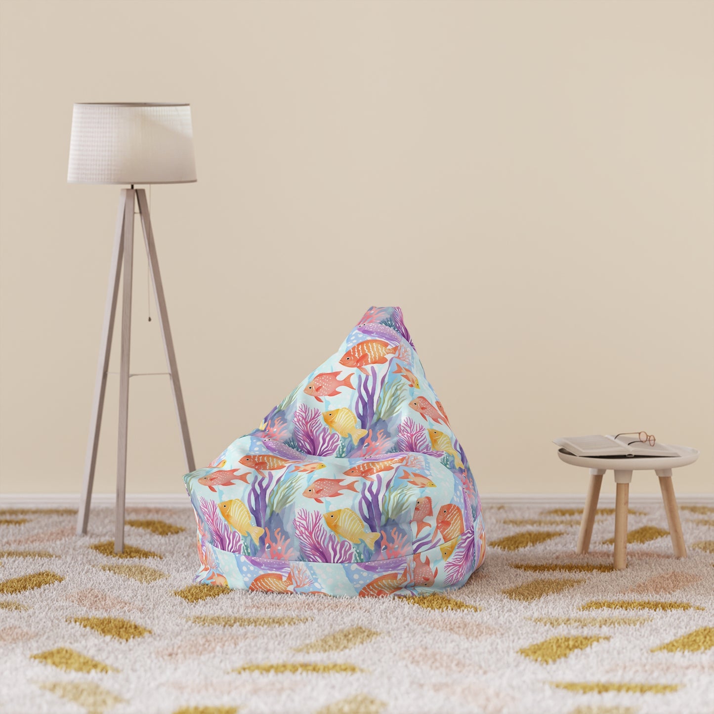 Coral Reef Bean Bag Chair Cover
