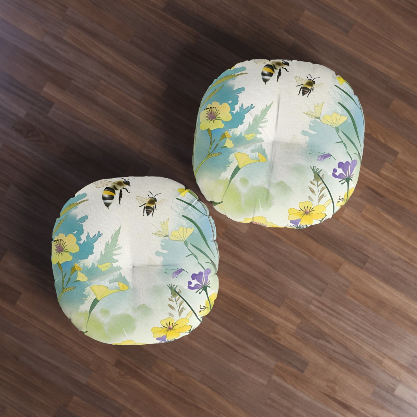 Bee Garden Tufted Floor Pillow