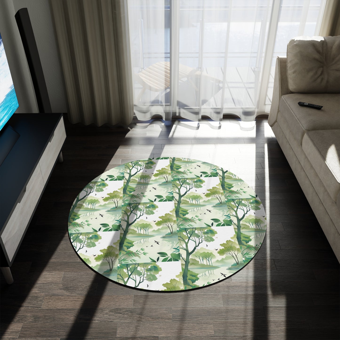 Tree Lake Round Rug