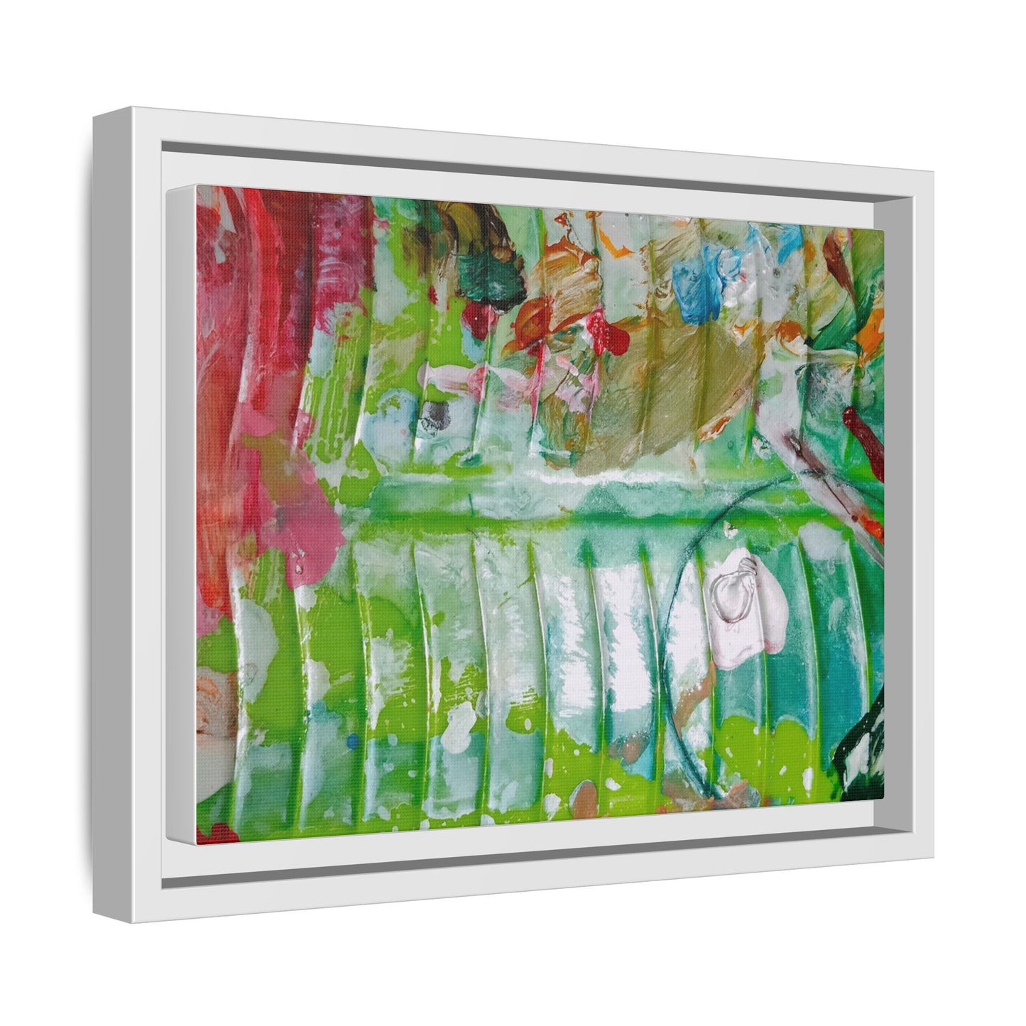 'A Mix of Life' Framed Canvas Art
