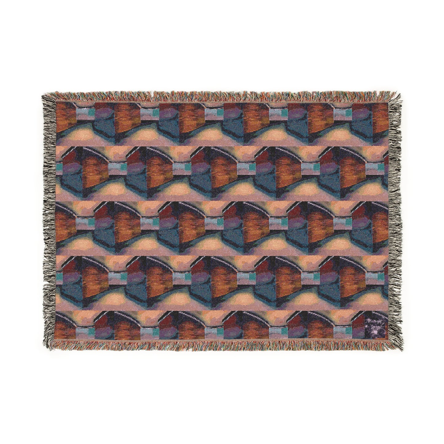 'Around The Corner' by Sarah Pooley 100% Cotton Cozy Blanket