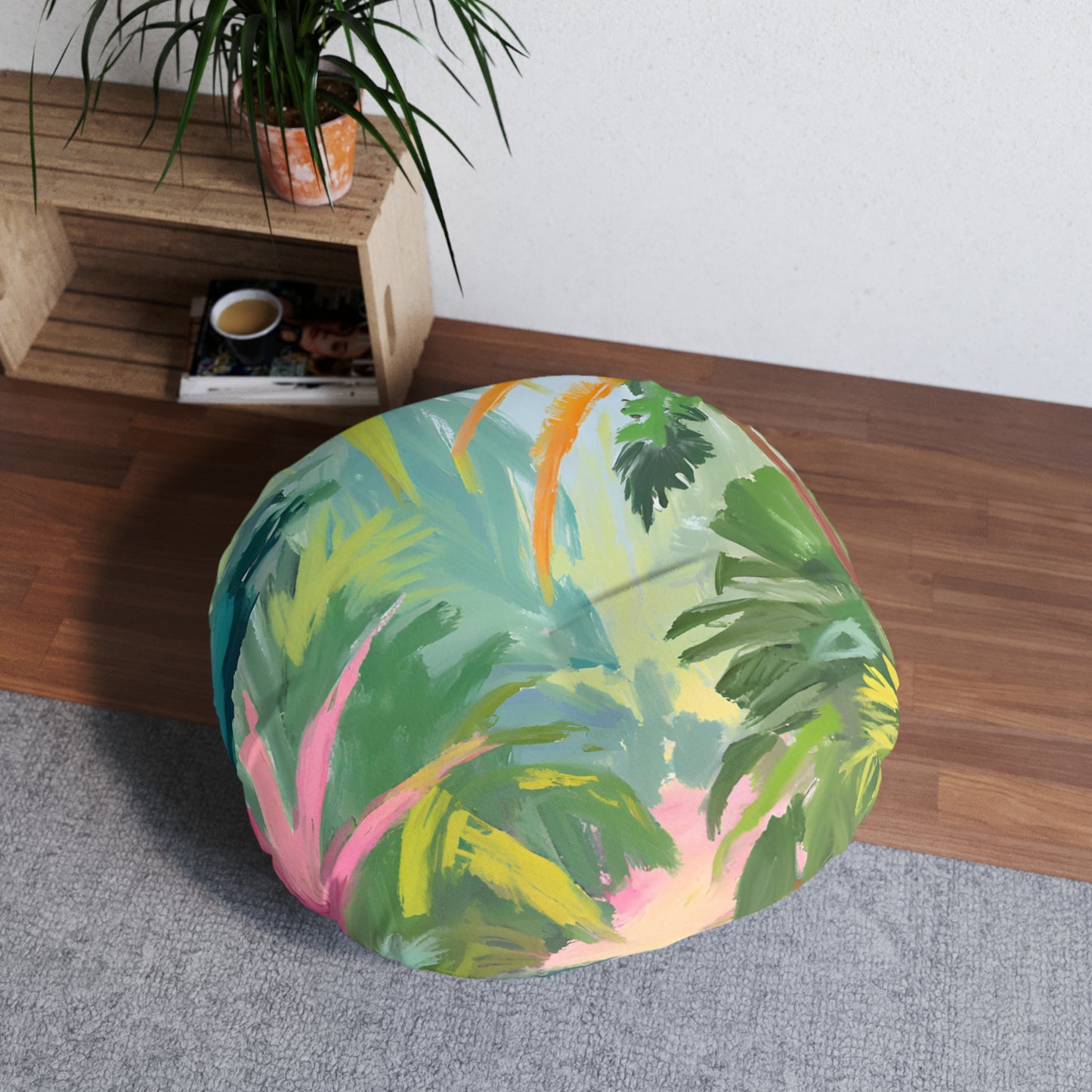 Into The Woods Tufted Floor Pillow