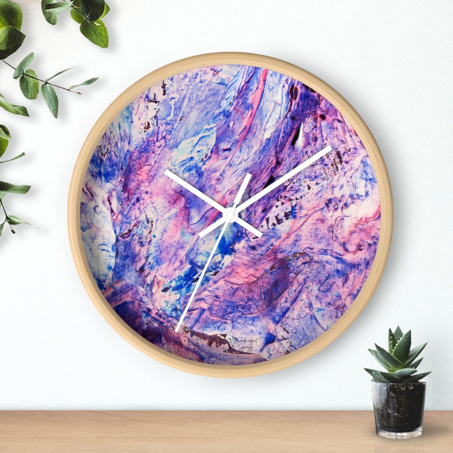 Butterfly by Lu Meng Wall Clock