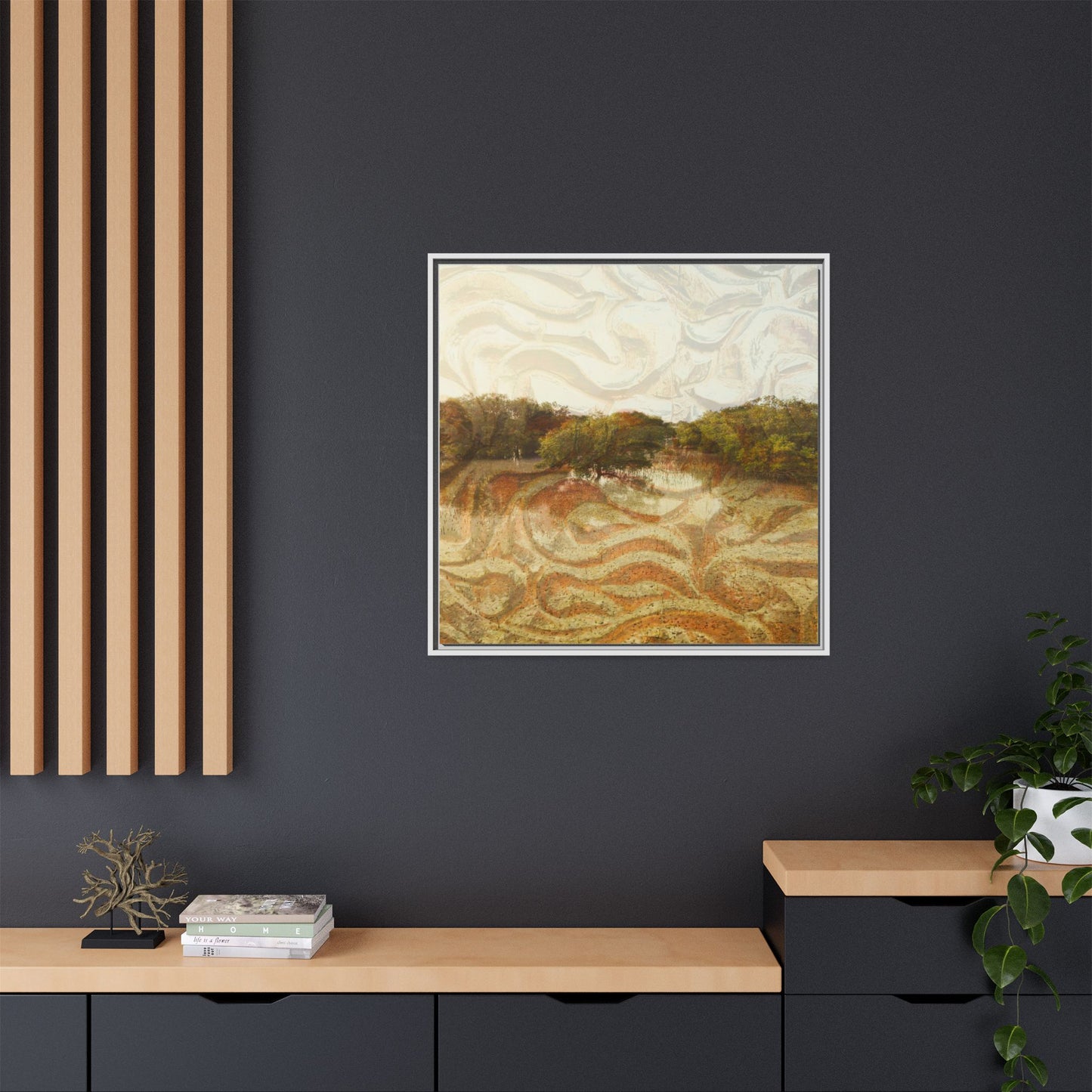 Serene Mangroves Framed Canvas Art
