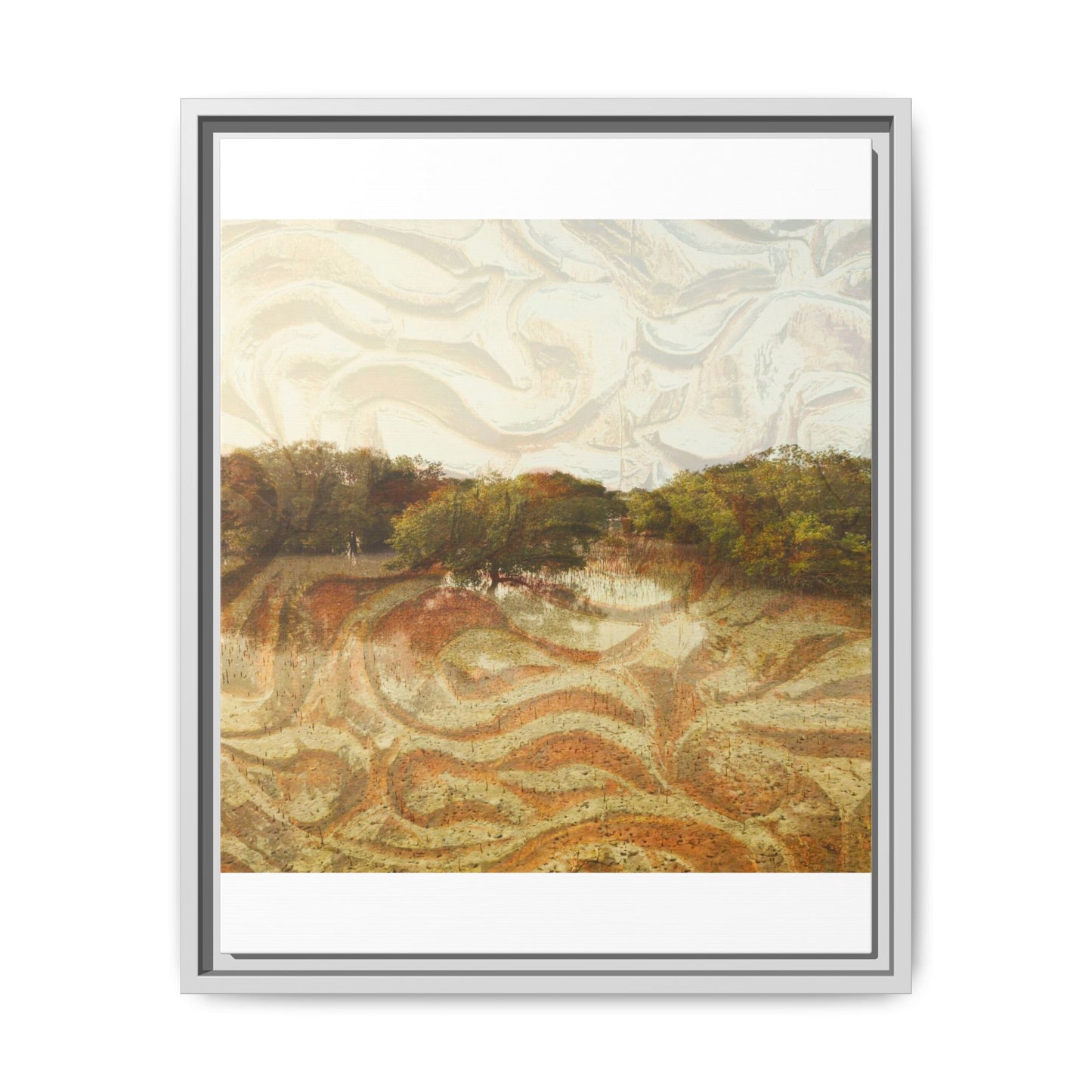Serene Mangroves Framed Canvas Art