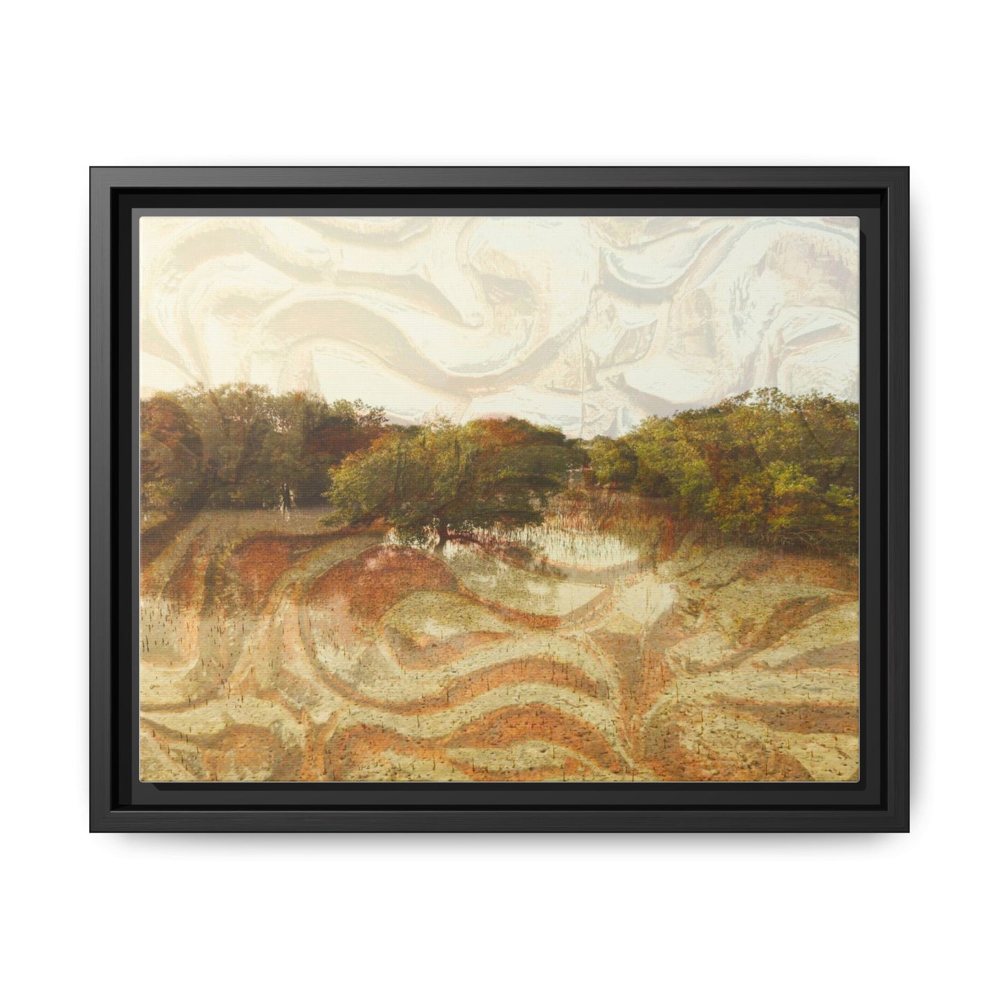 Serene Mangroves Framed Canvas Art