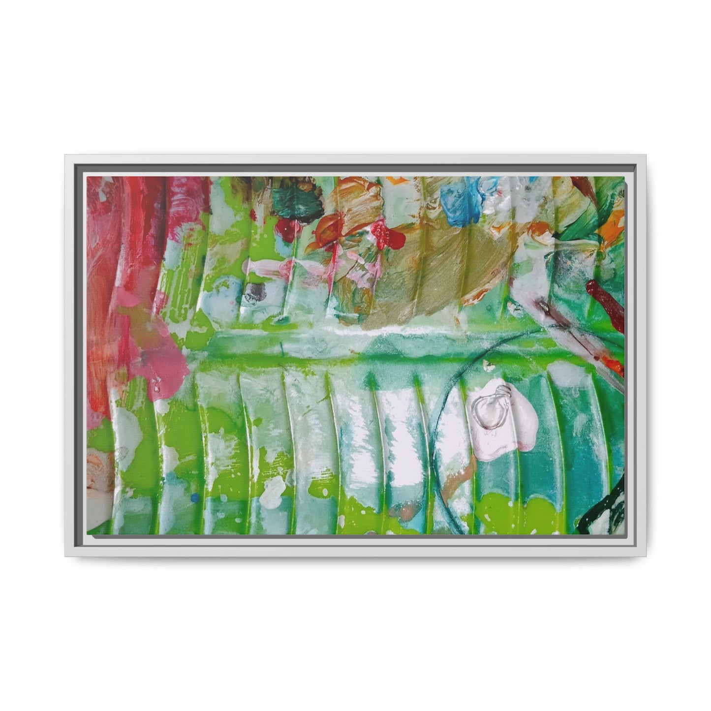 'A Mix of Life' Framed Canvas Art