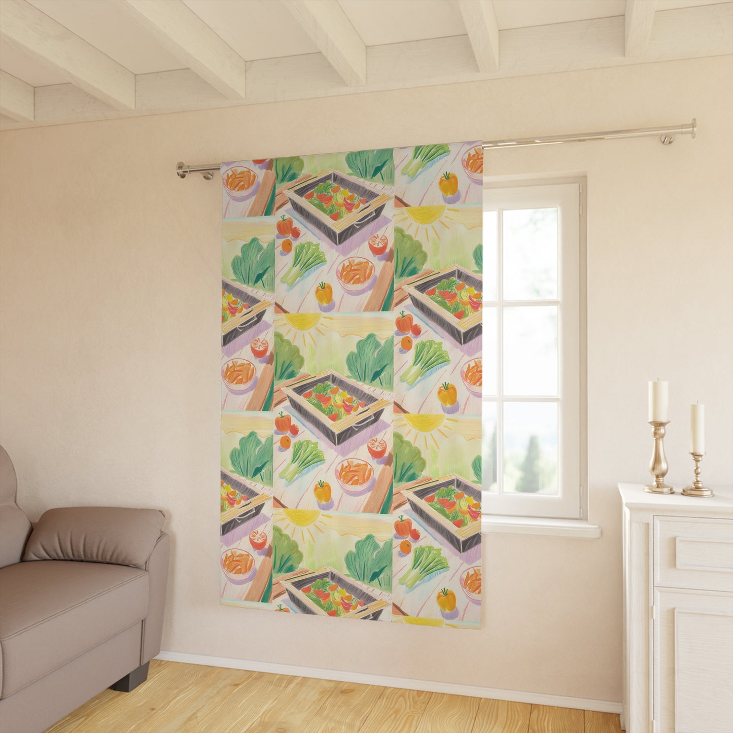 Food Window Curtain (1 Piece)