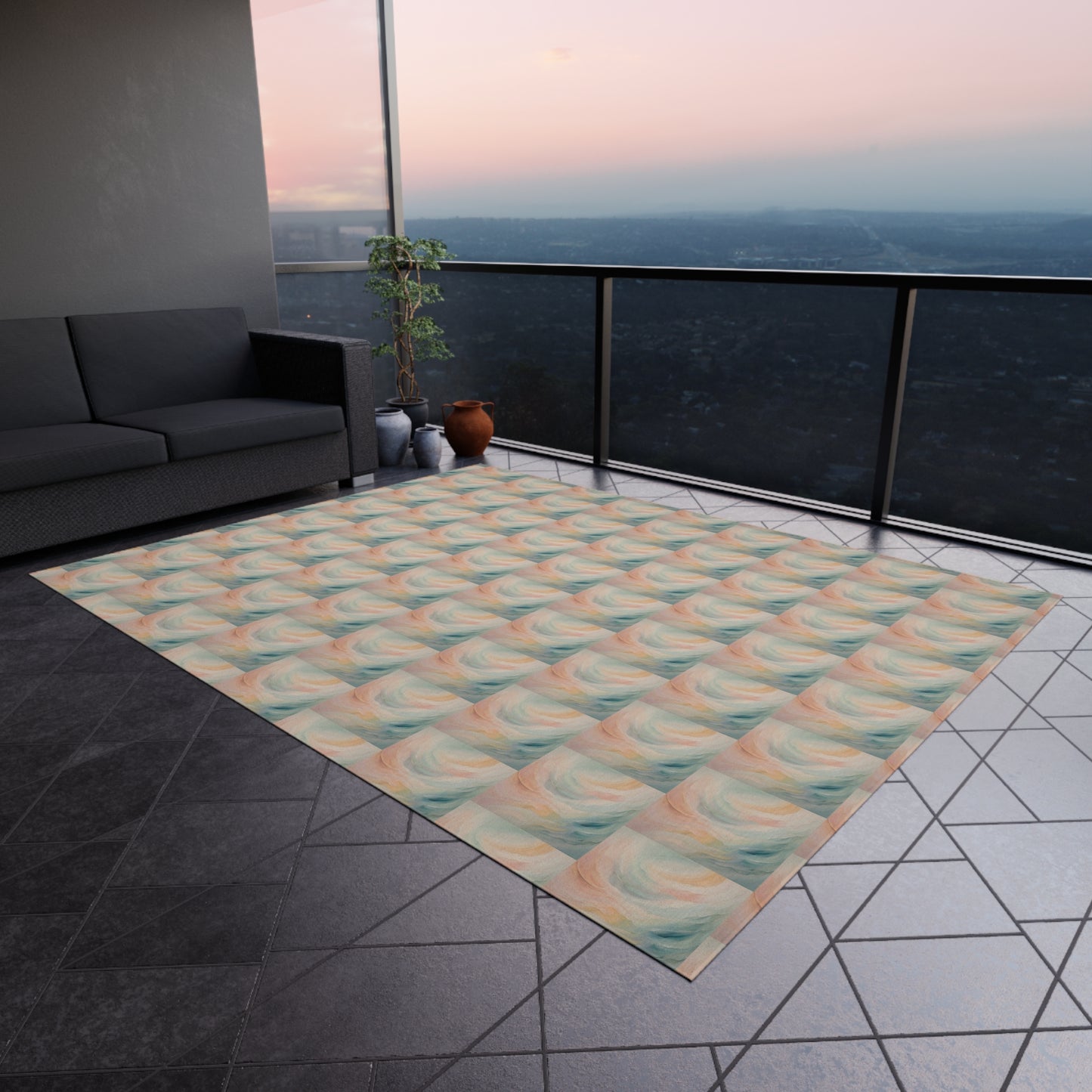 Ethereal Waves Outdoor Rug
