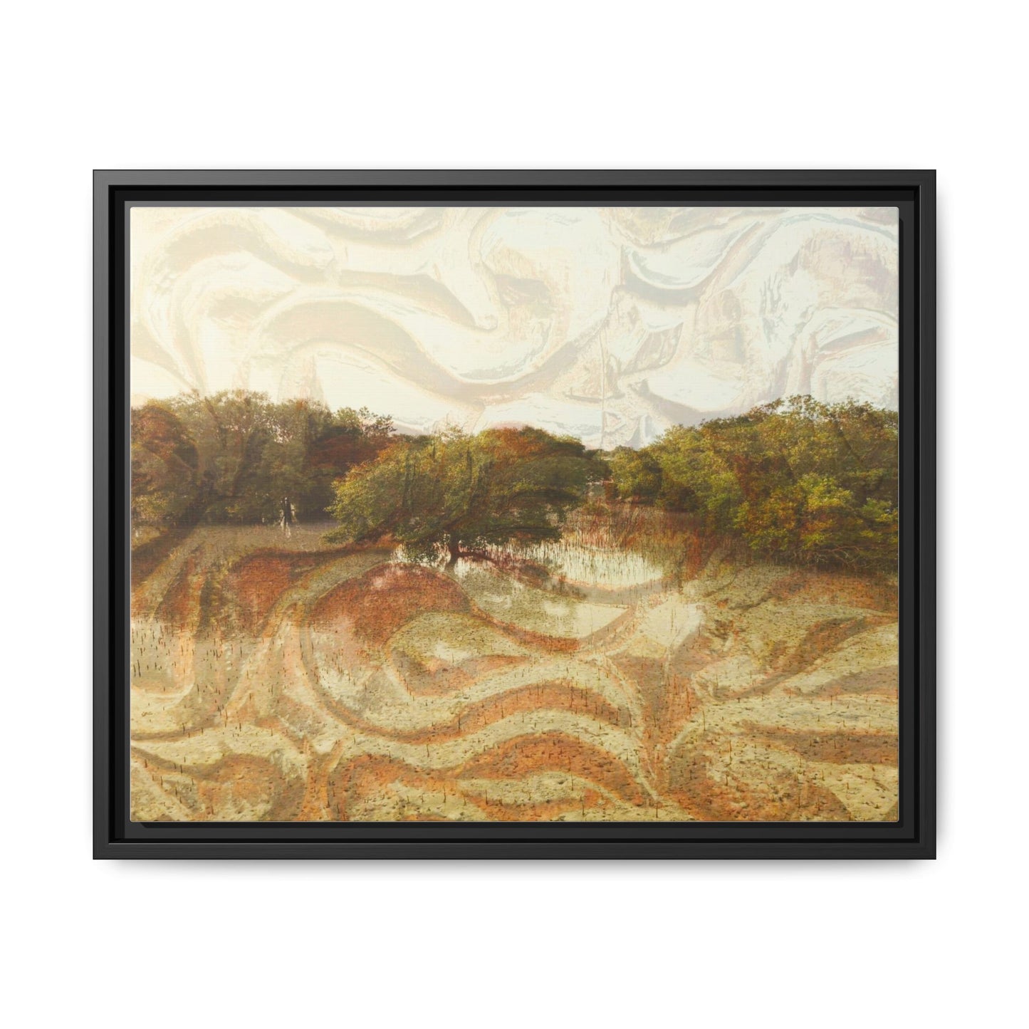 Serene Mangroves Framed Canvas Art