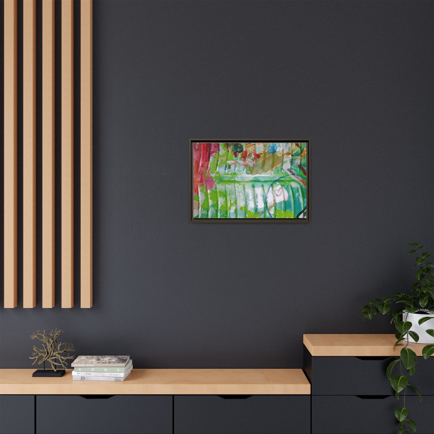 'A Mix of Life' Framed Canvas Art