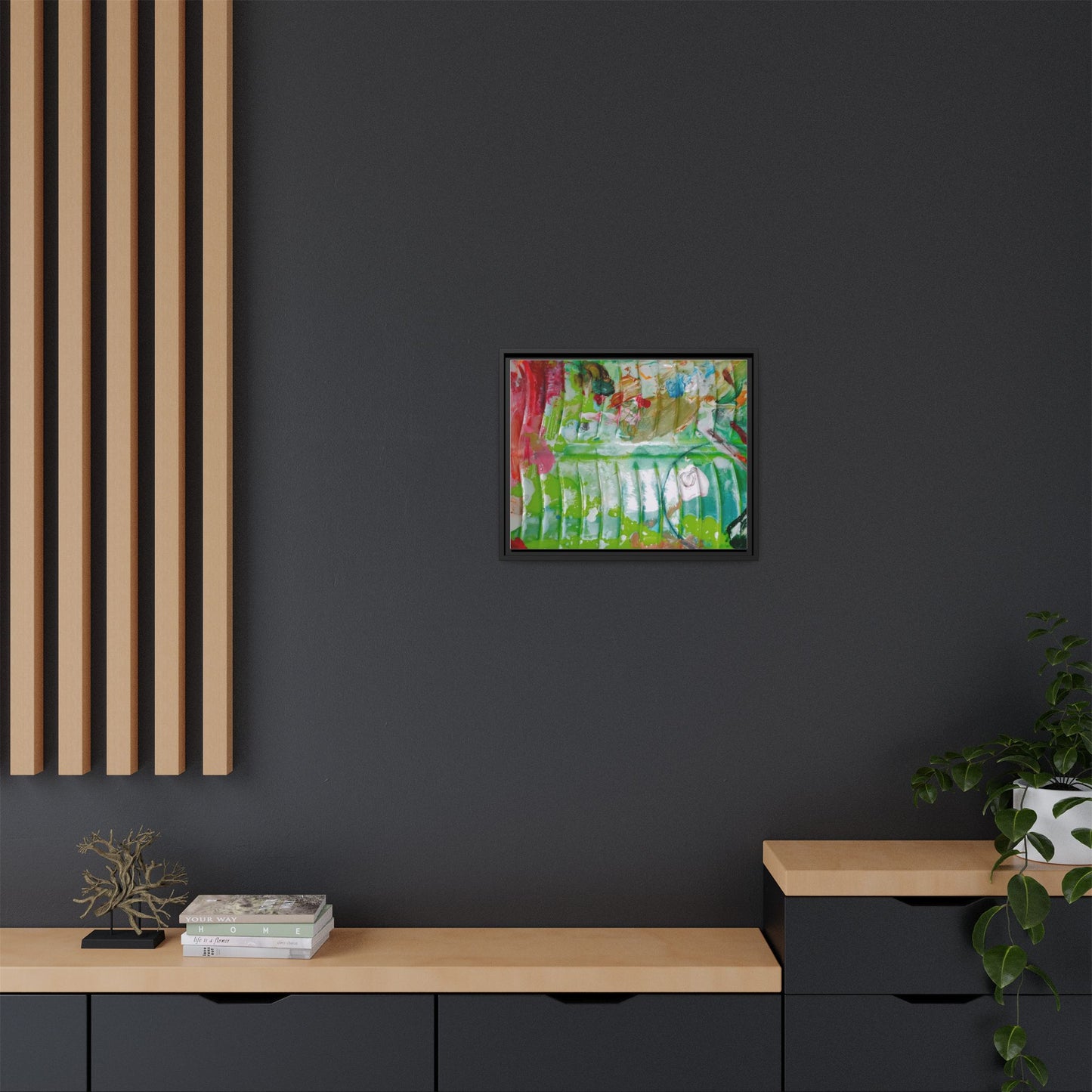 'A Mix of Life' Framed Canvas Art