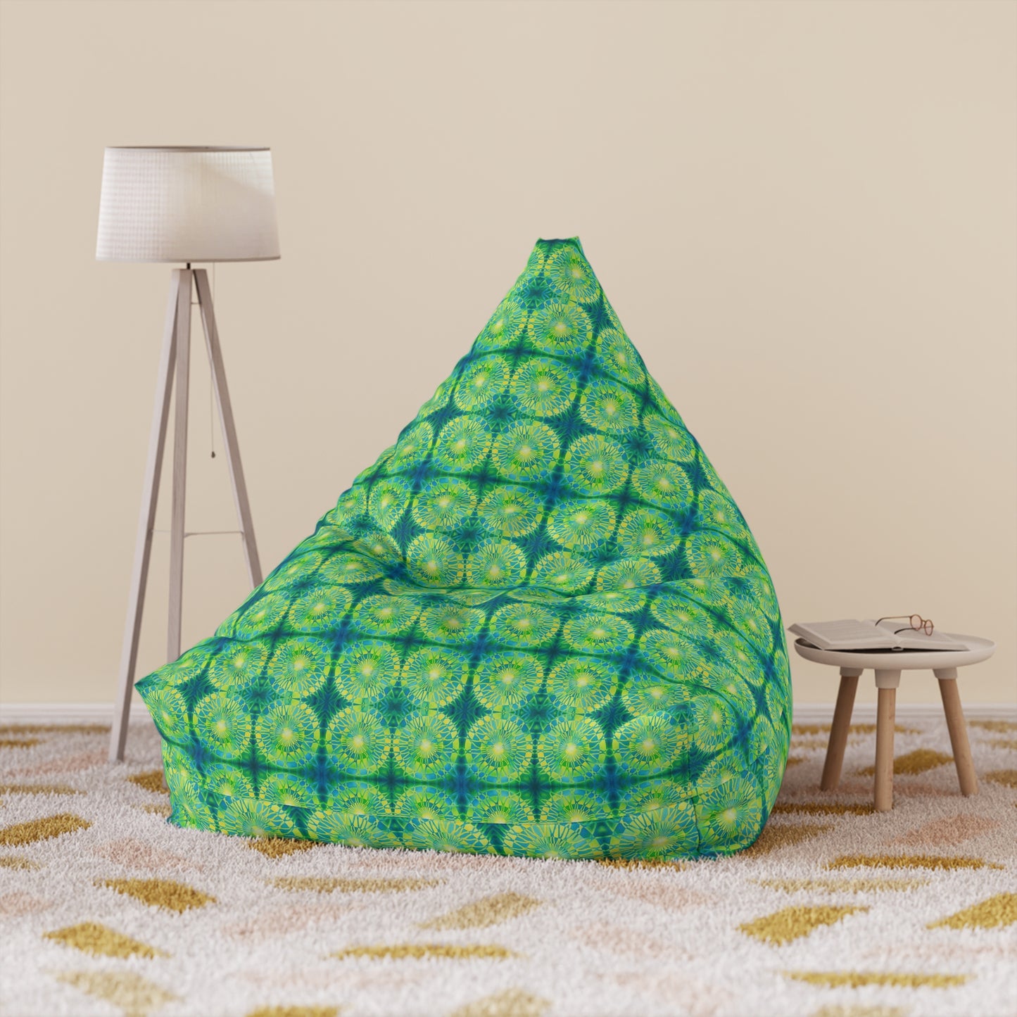 Safety Net Circles by Uta Feinstein Bean Bag Chair Cover