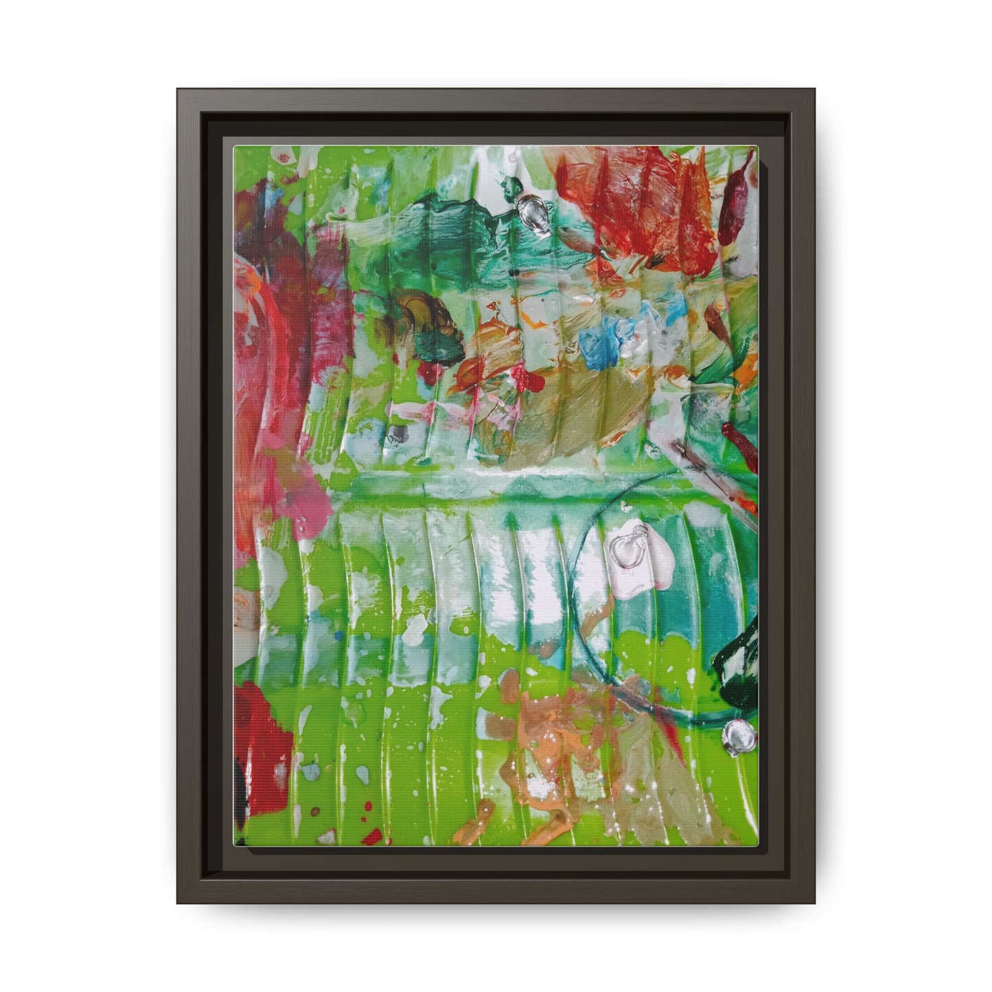 'A Mix of Life' Framed Canvas Art
