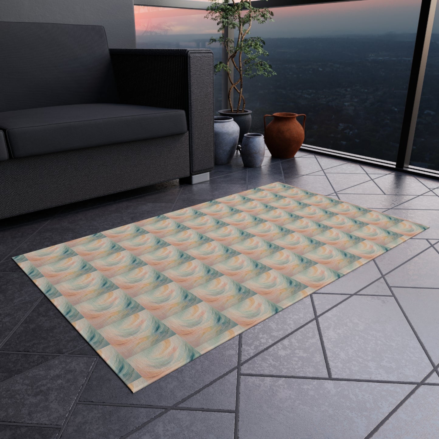 Ethereal Waves Outdoor Rug