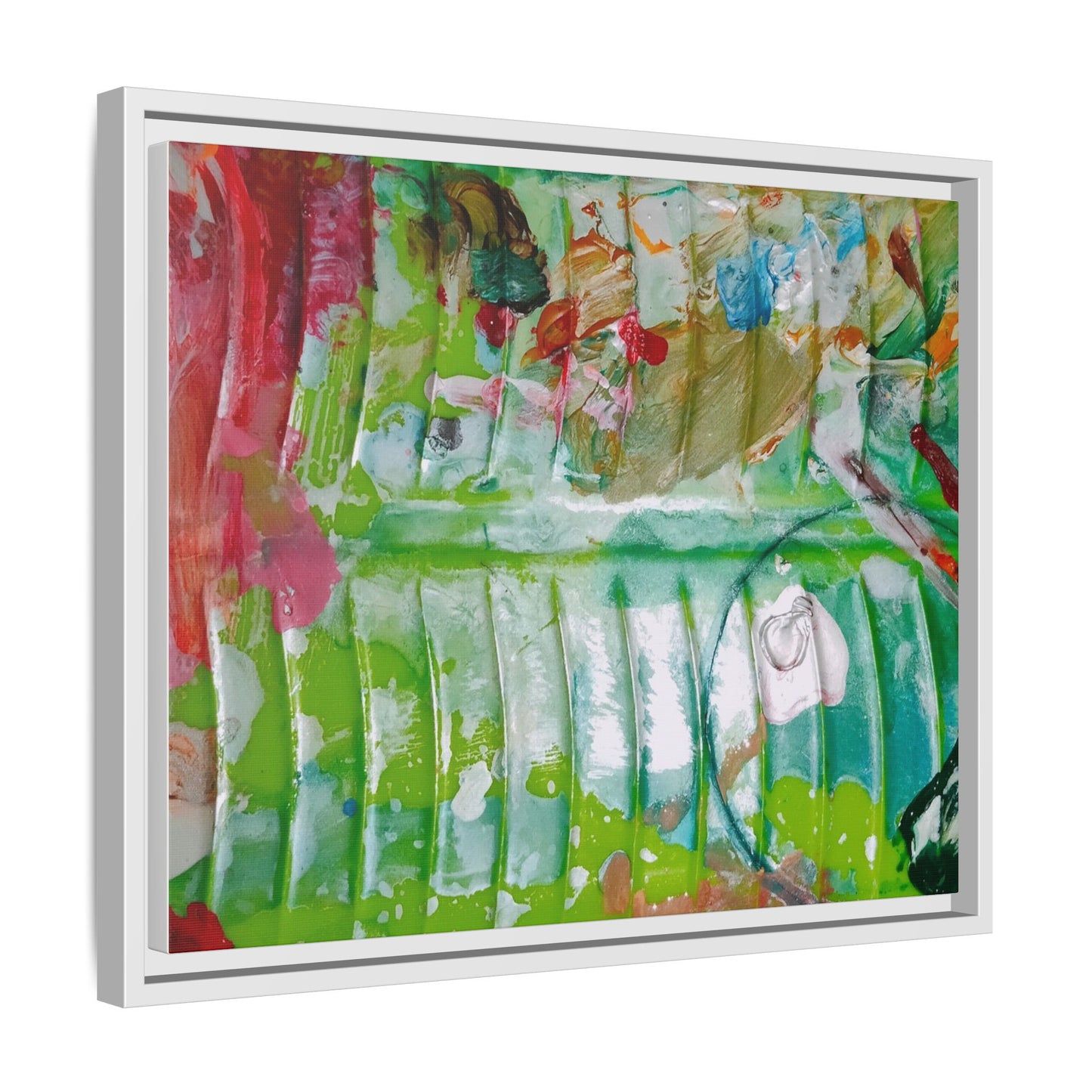 'A Mix of Life' Framed Canvas Art