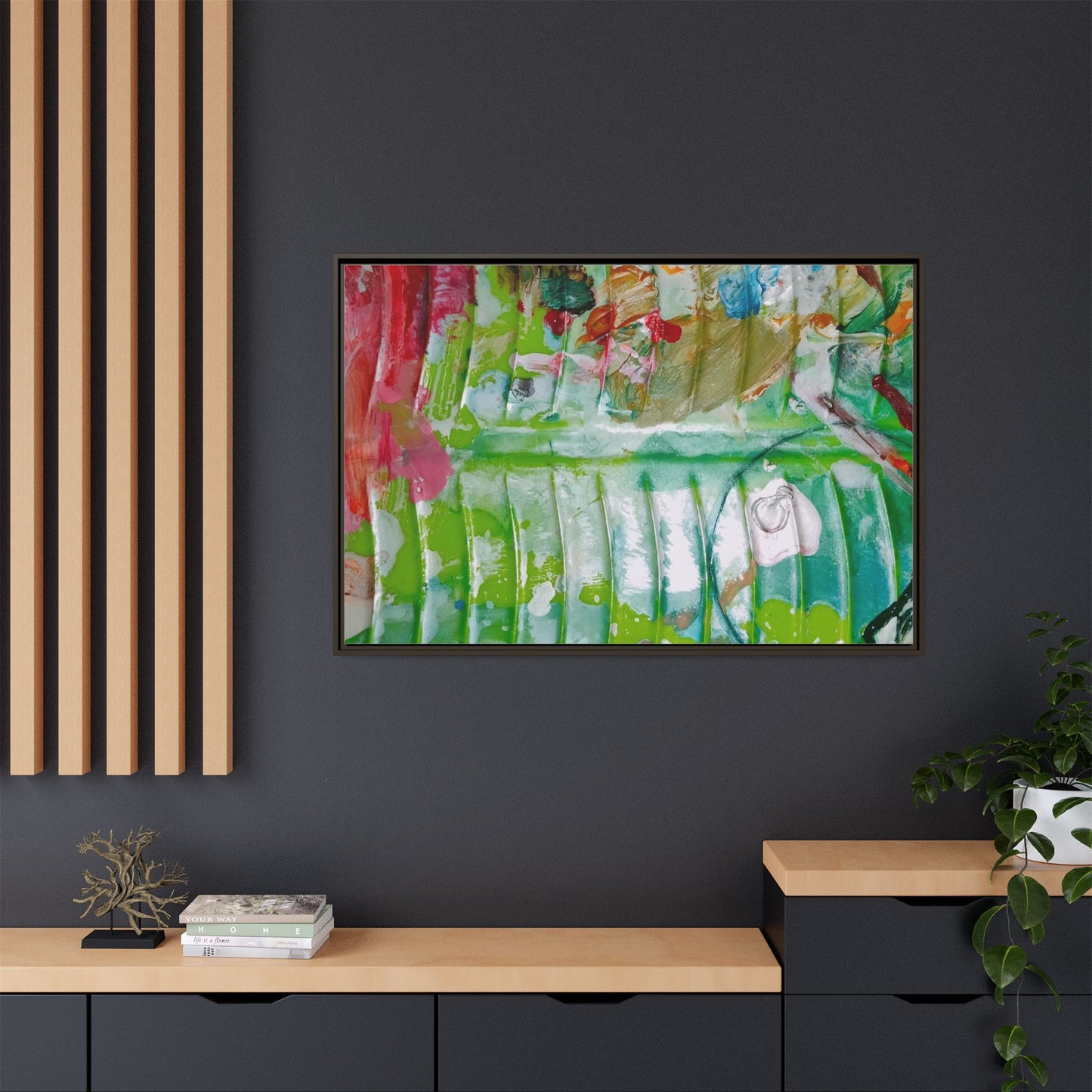 'A Mix of Life' Framed Canvas Art